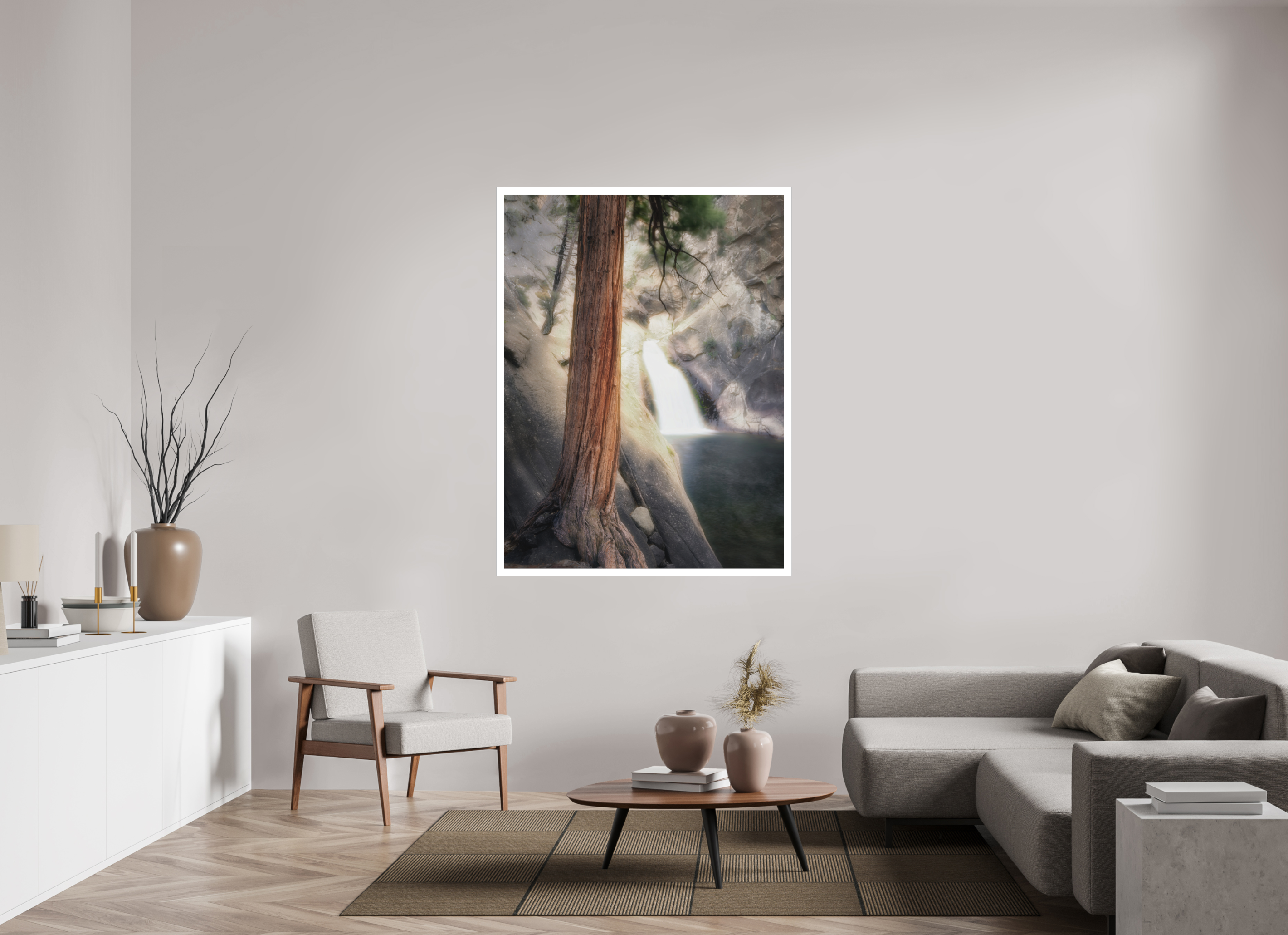 45 x 60″, Fine Art Bonded Acrylic Roaring River Falls 2 — Kings Canyon