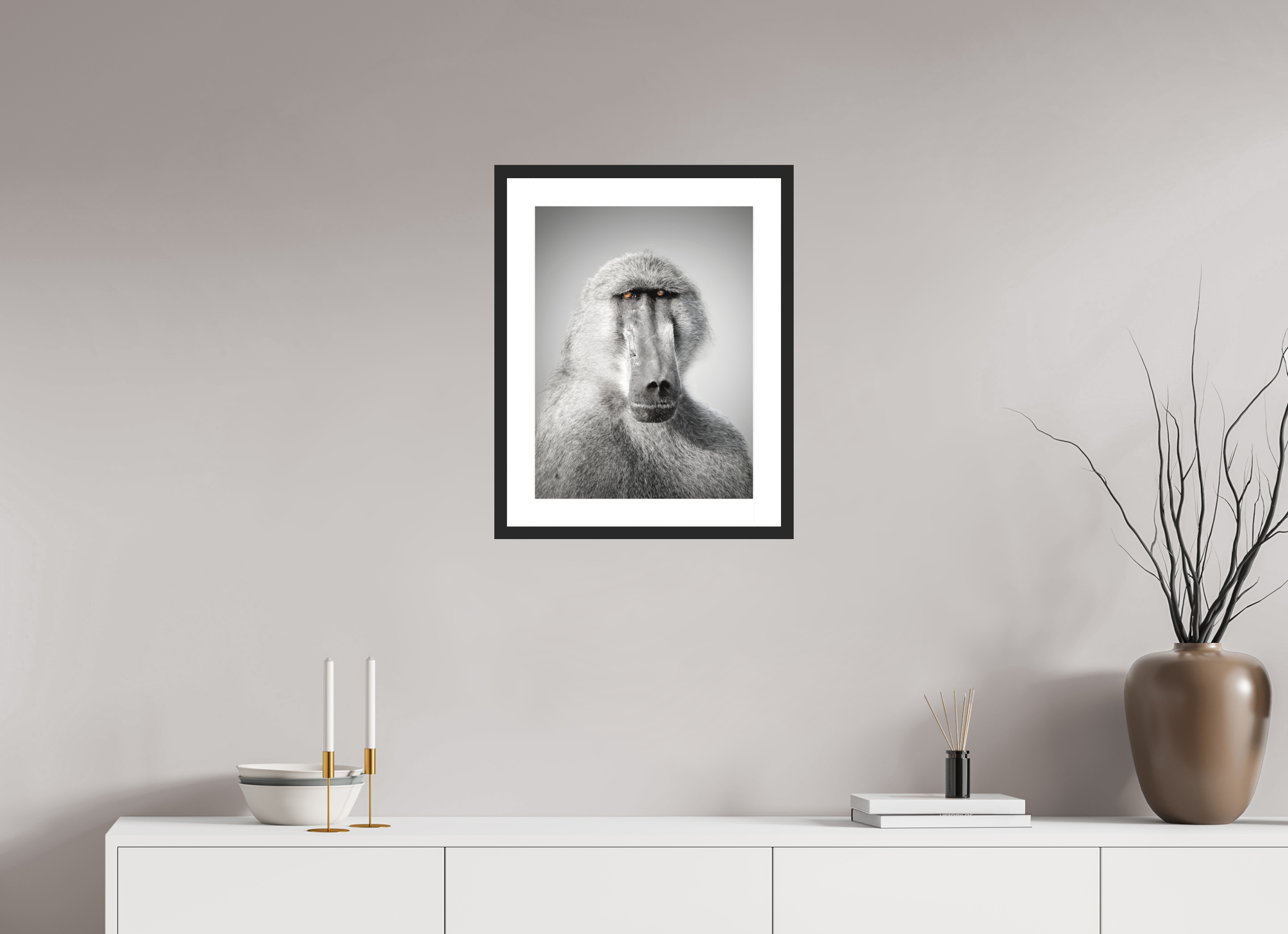 15 x 20″, Passe-Partout Black Frame Portrait of an Elder