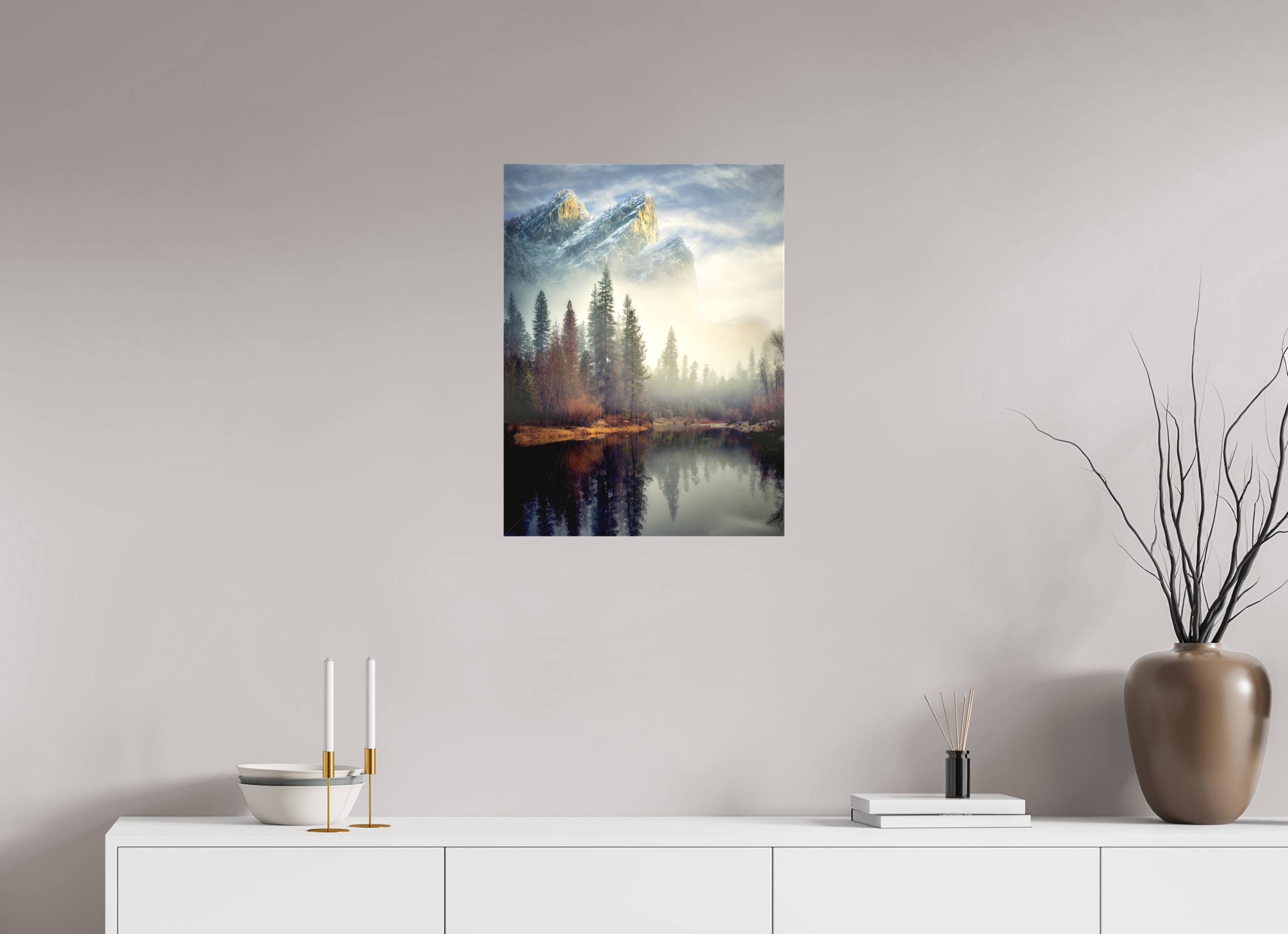 18 x 24″, Fine Art Textile Leviathans I: In the Mist of the Merced