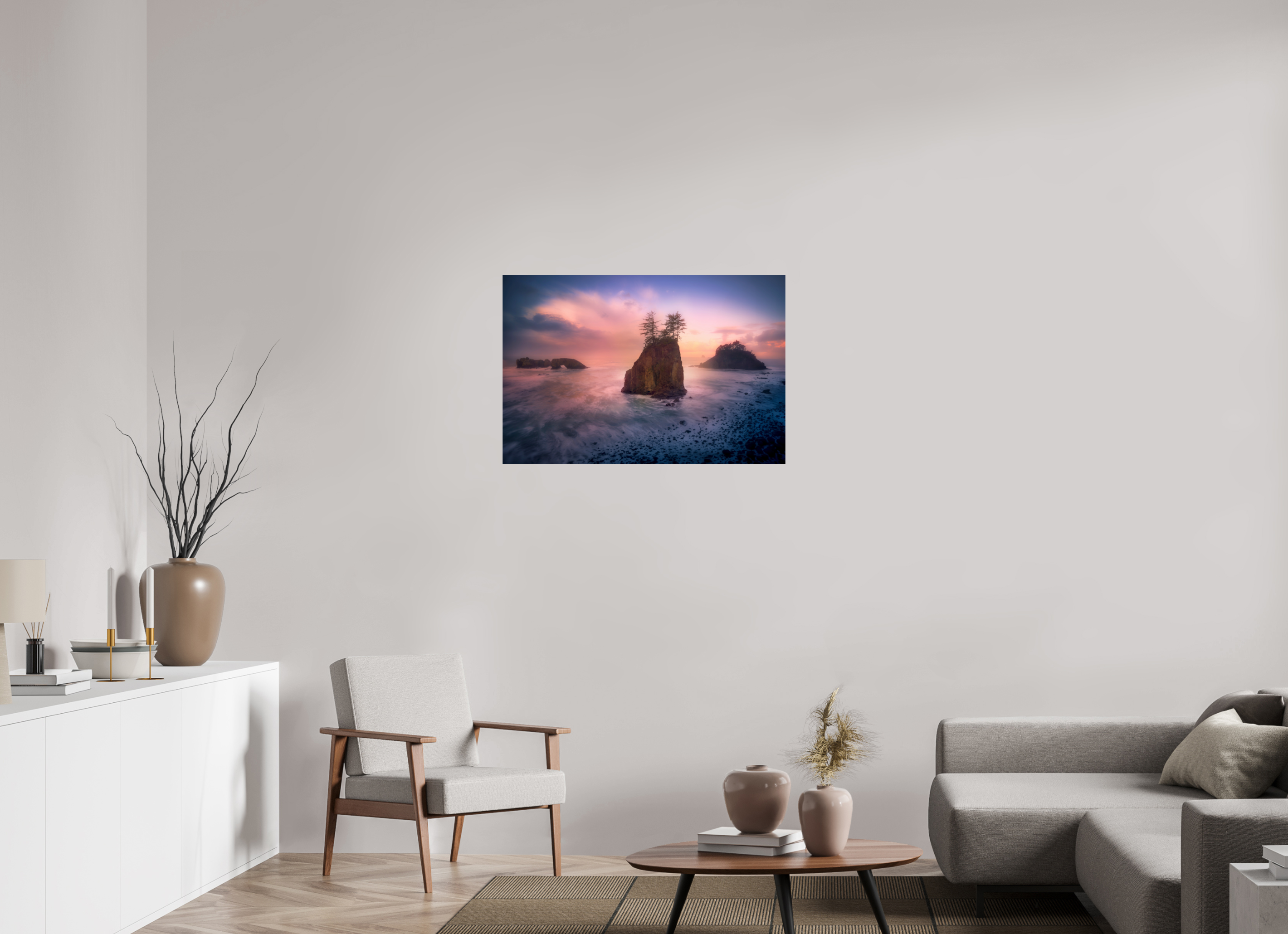 36 x 24″, Giclée Alu-Dibond The Oregon Coast: Secret Beach