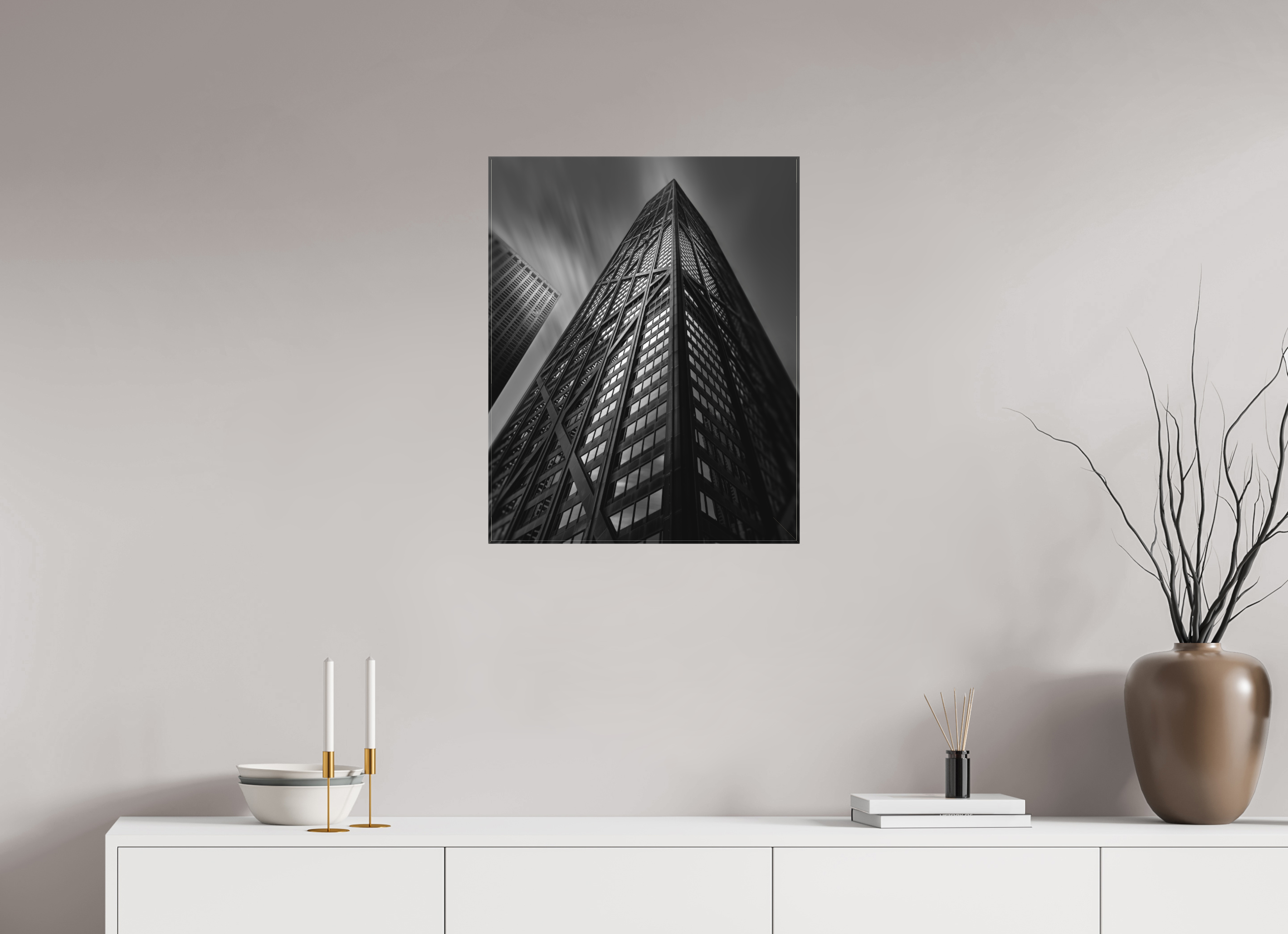 20 x 25″, Fine Art Textile Chicago's John Hancock Building