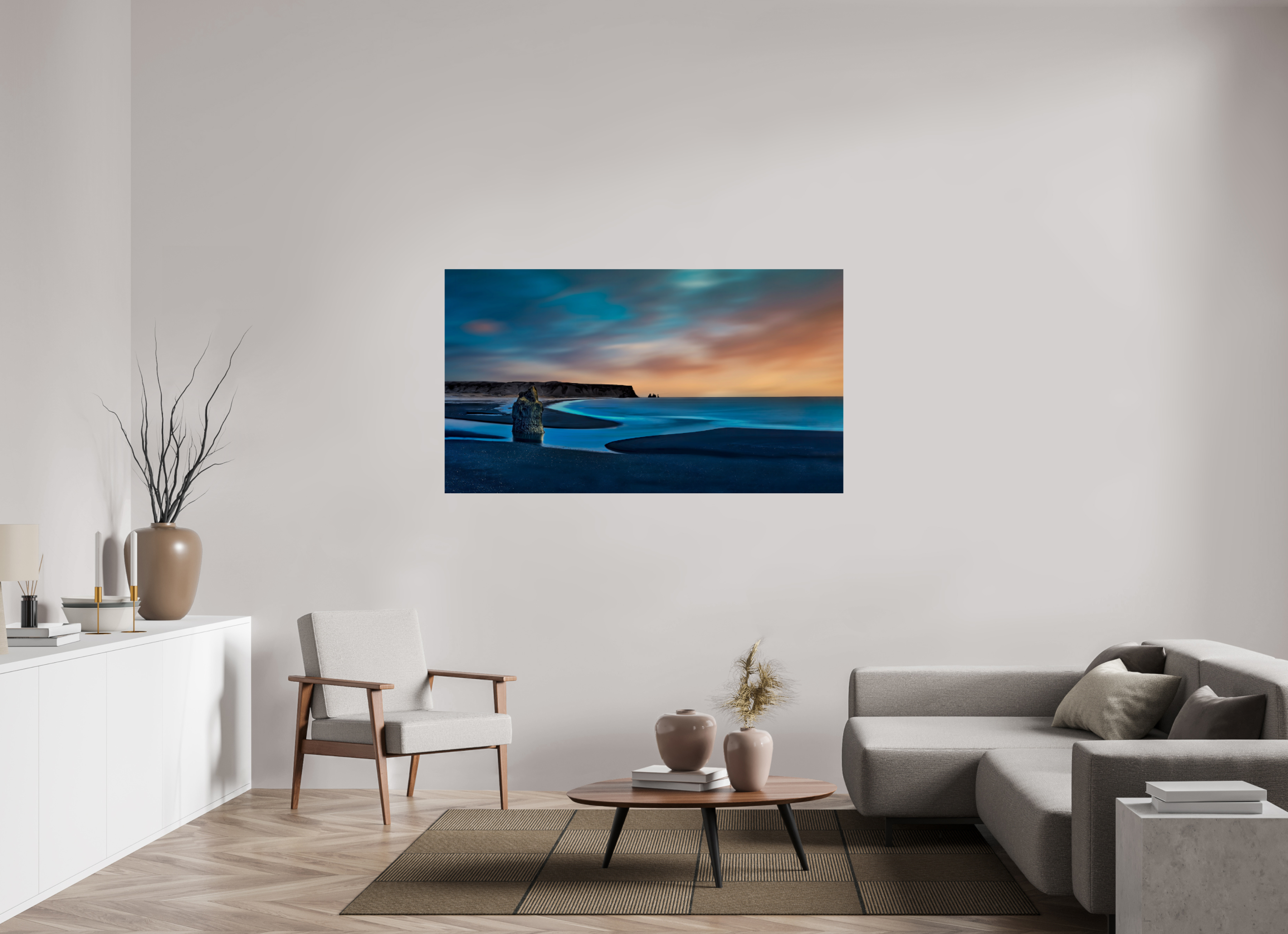 64 x 36″, Giclée Alu-Dibond Reynisfjara
