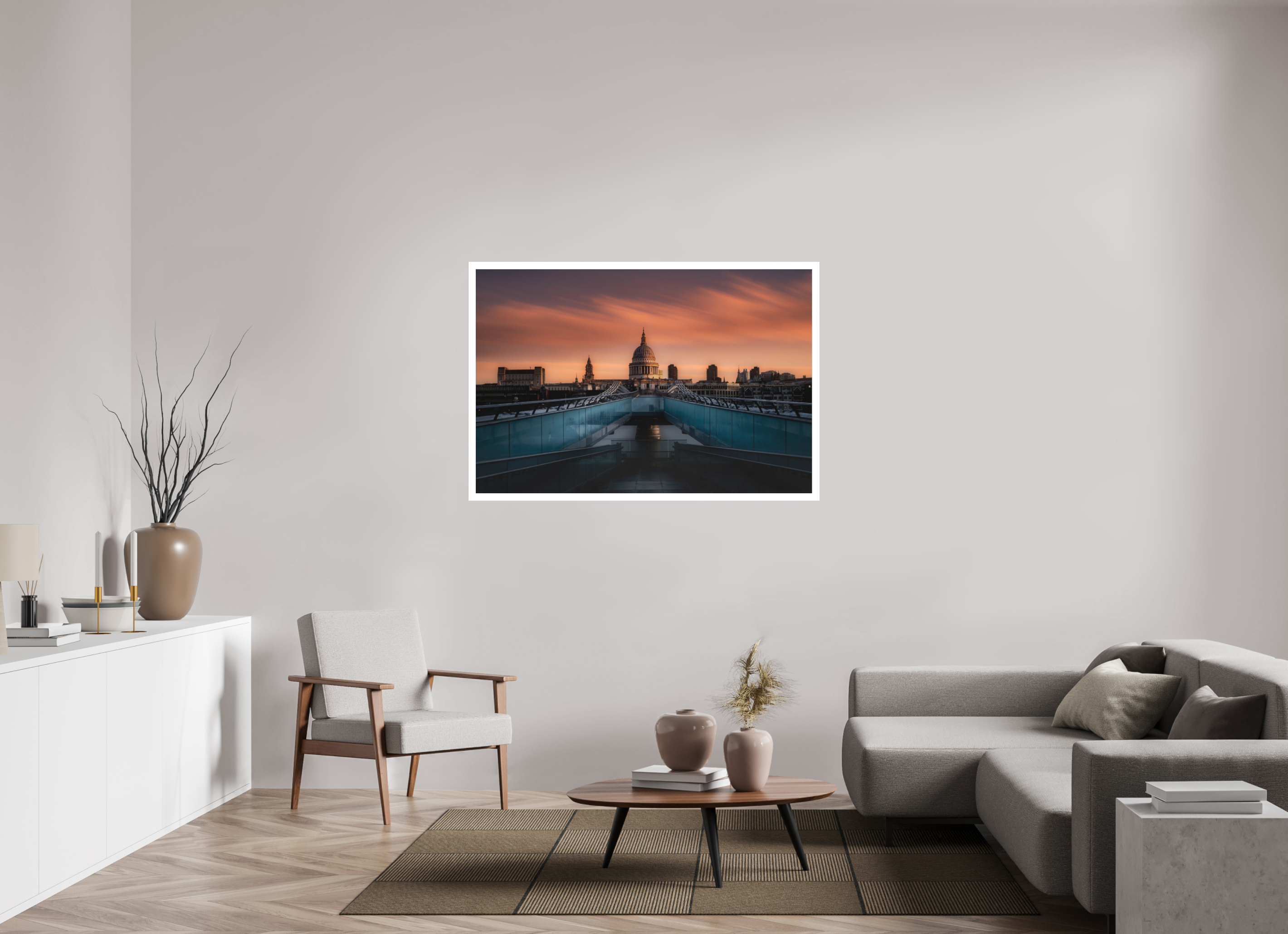 54 x 36″, Fine Art Bonded Acrylic Sunrise Over St. Paul's Cathedral