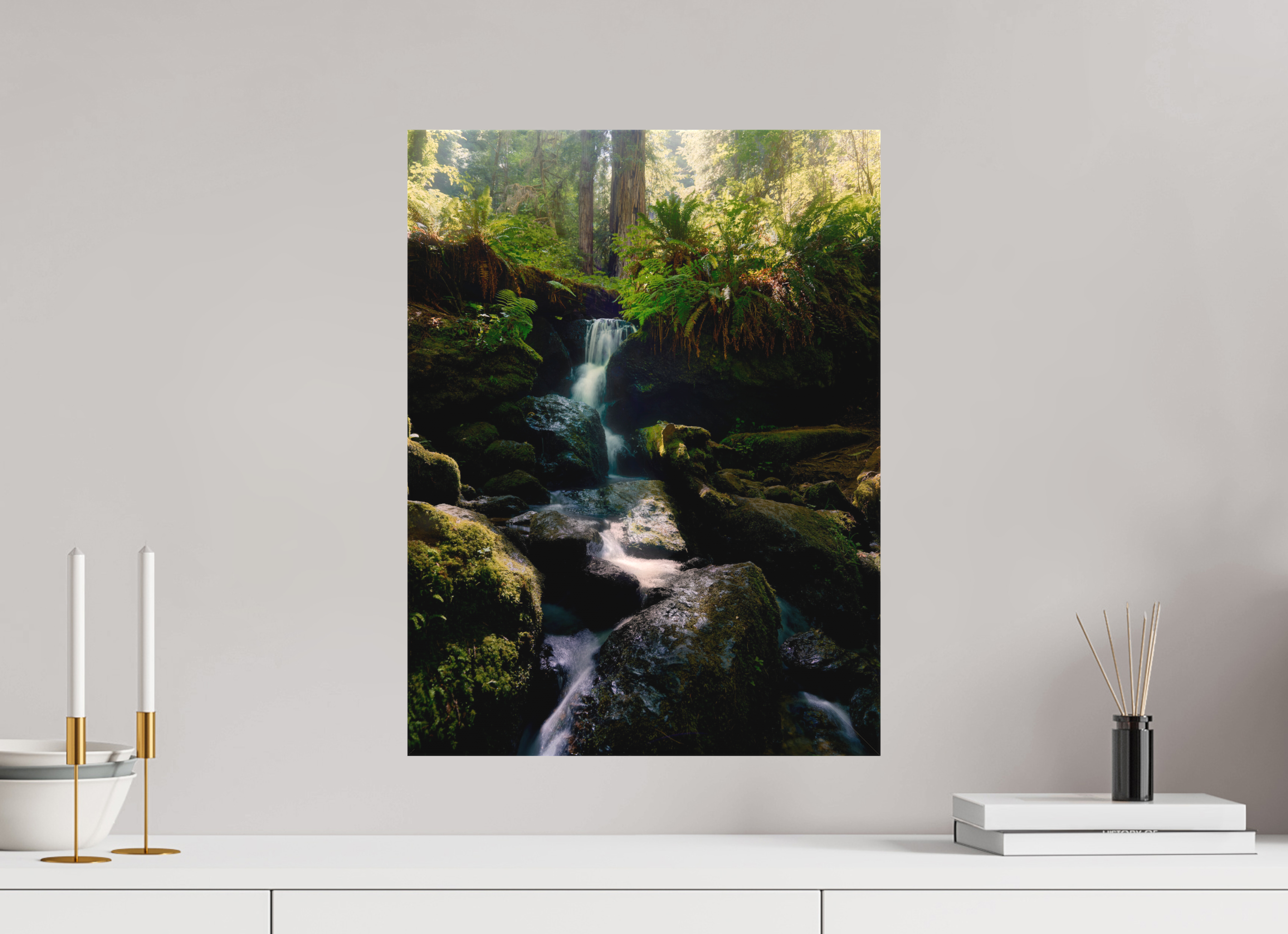 15 x 20″, Fine Art Textile Trillium Falls