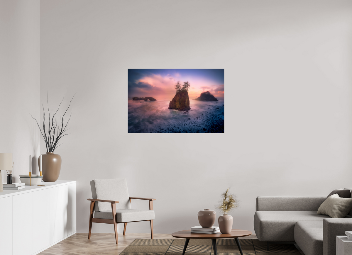 45 x 30″, Giclée Alu-Dibond The Oregon Coast: Secret Beach