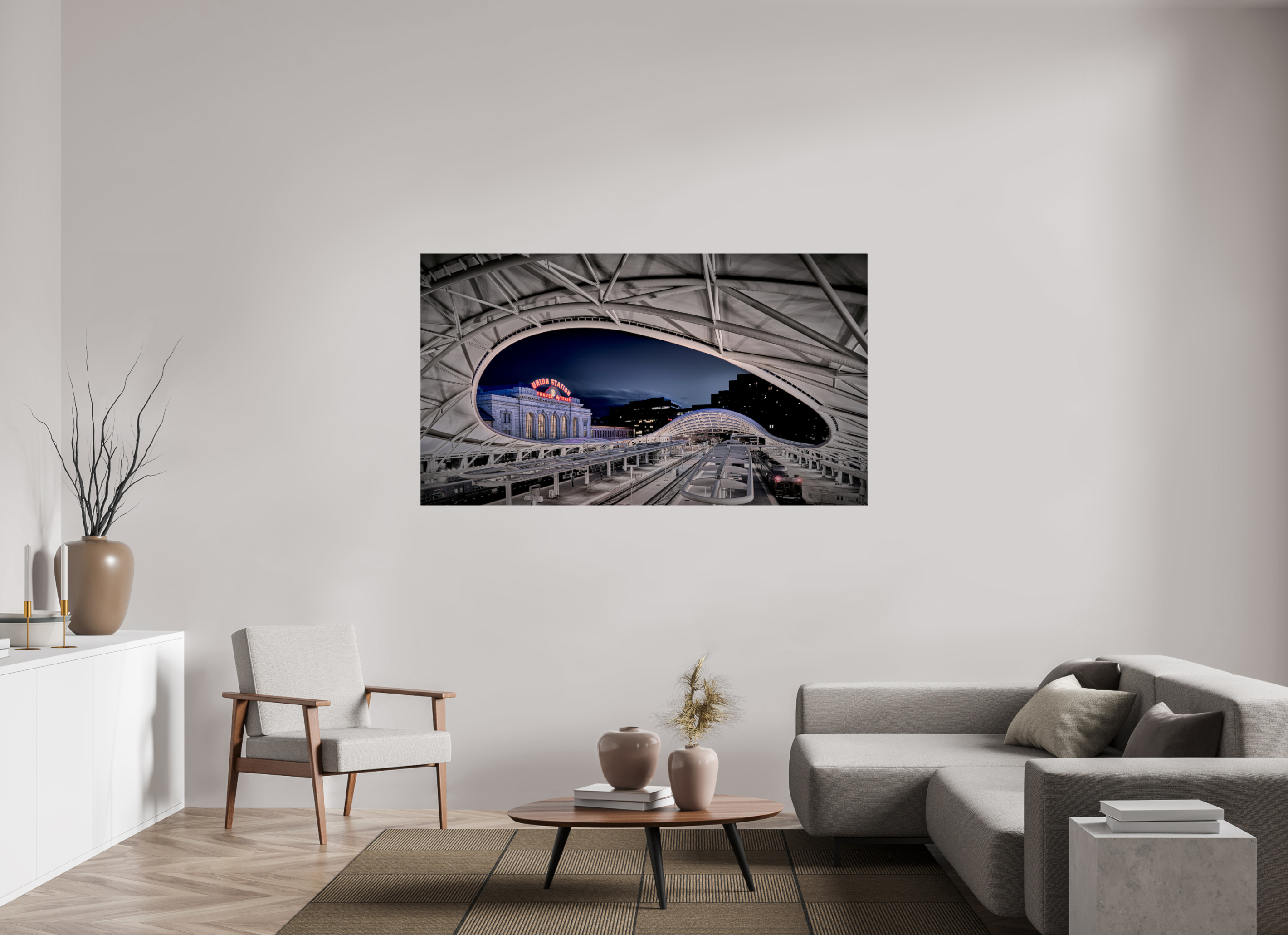 70 x 39.4″, Giclée Alu-Dibond Denver's Union Station