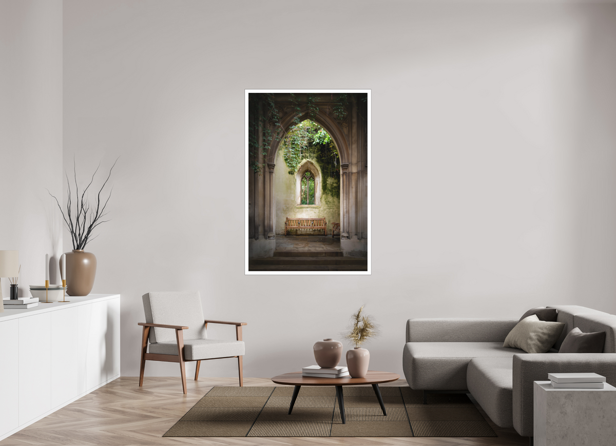 40 x 60″, Bonded Acrylic Mat + Black Frame London's St Dunstan-in-the-East
