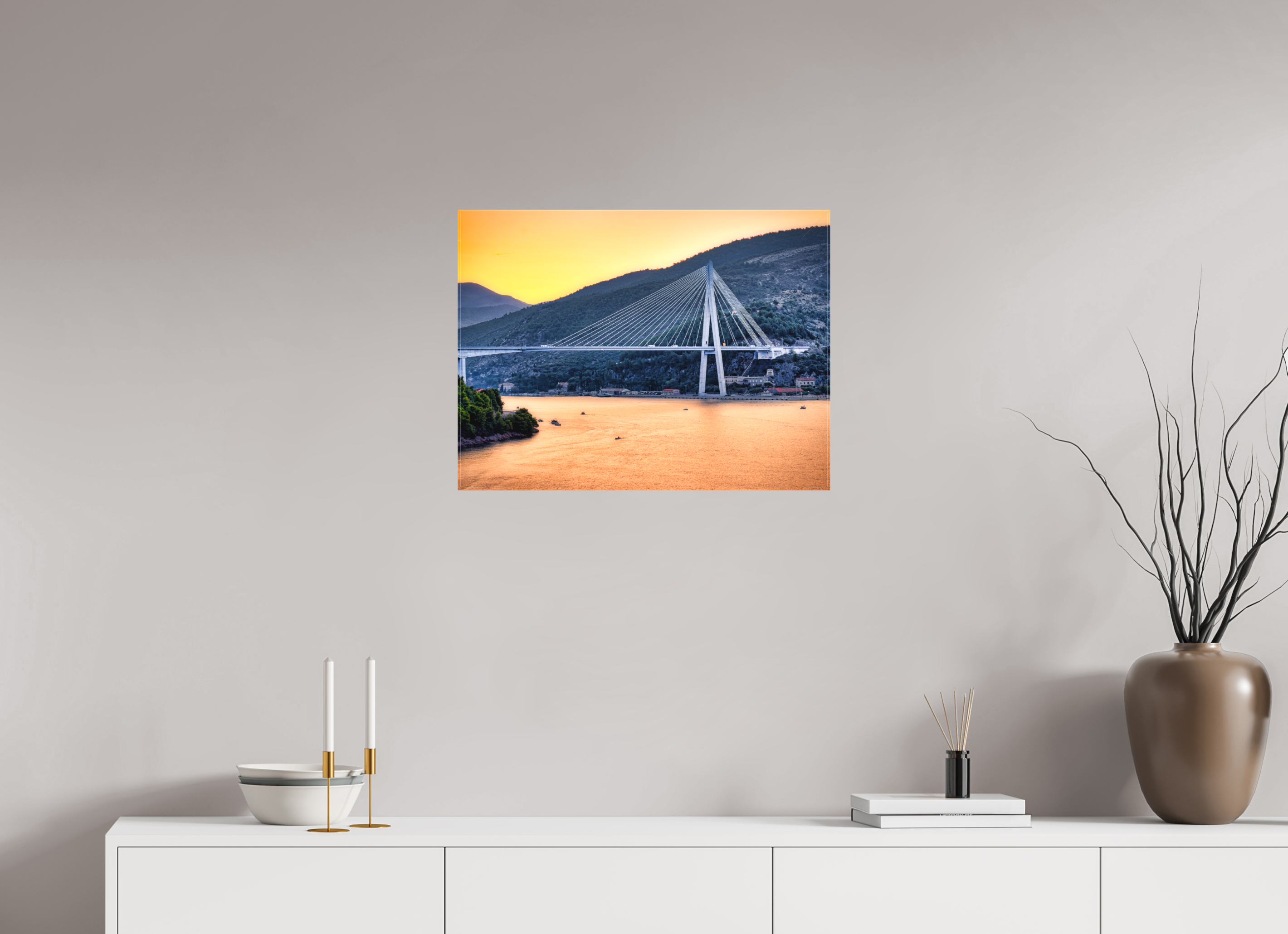 24 x 18″, Fine Art Textile Entering Dubrovnik