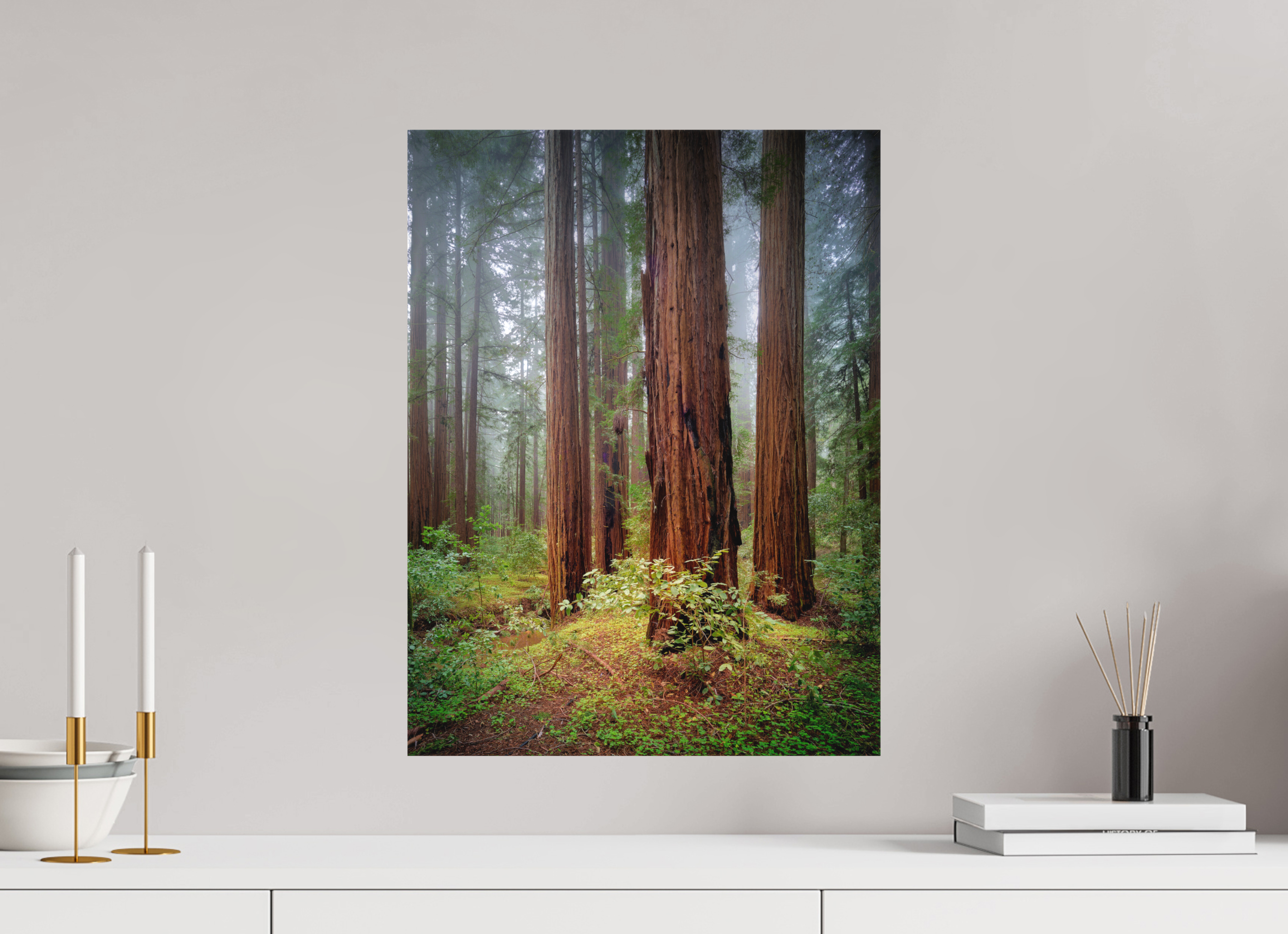 15 x 20″, Fine Art Textile Armstrong Redwoods I: Truncus Circle of Life