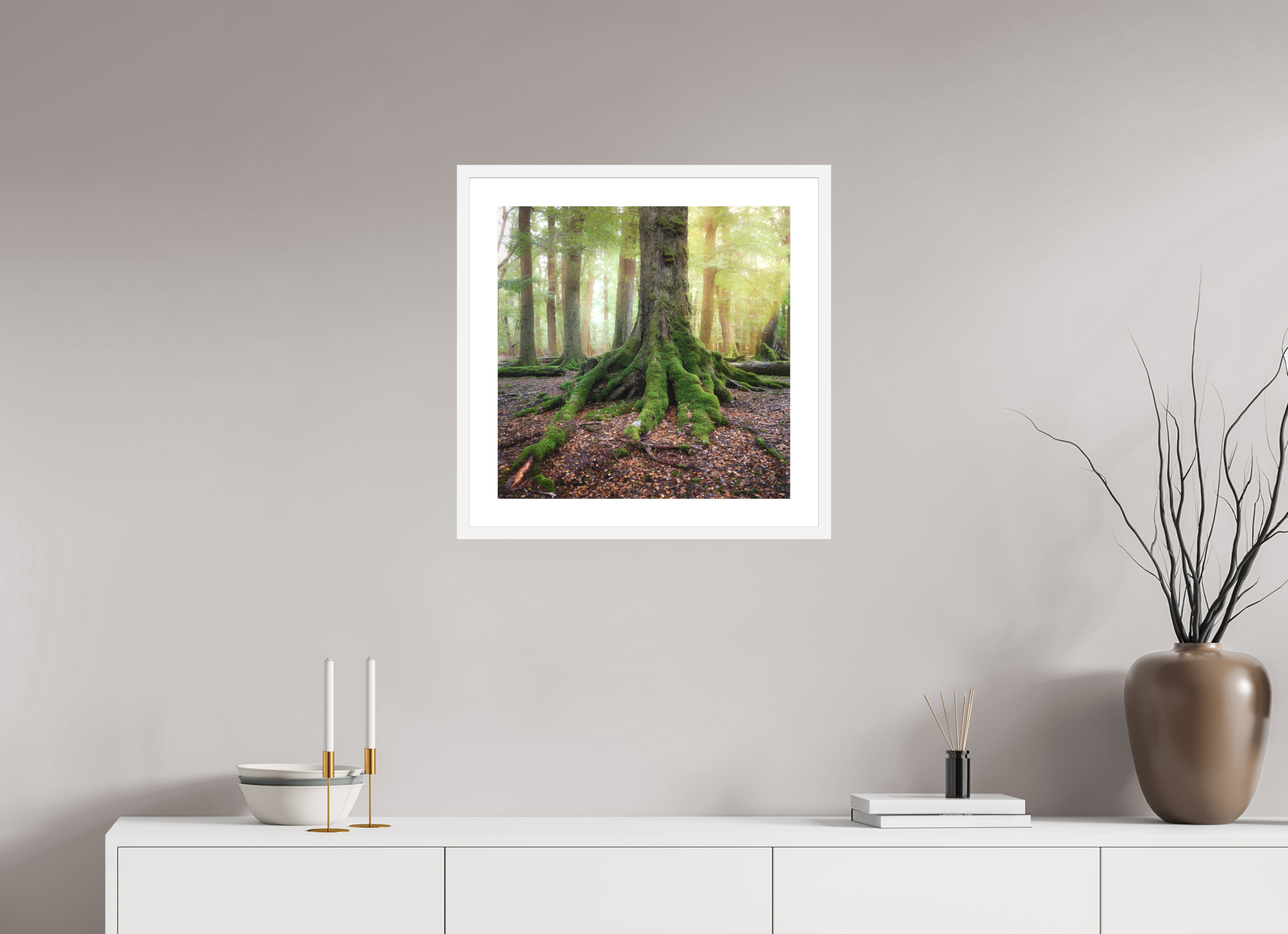 20 x 20″, Passe-Partout White Frame The Hobbit's Foot