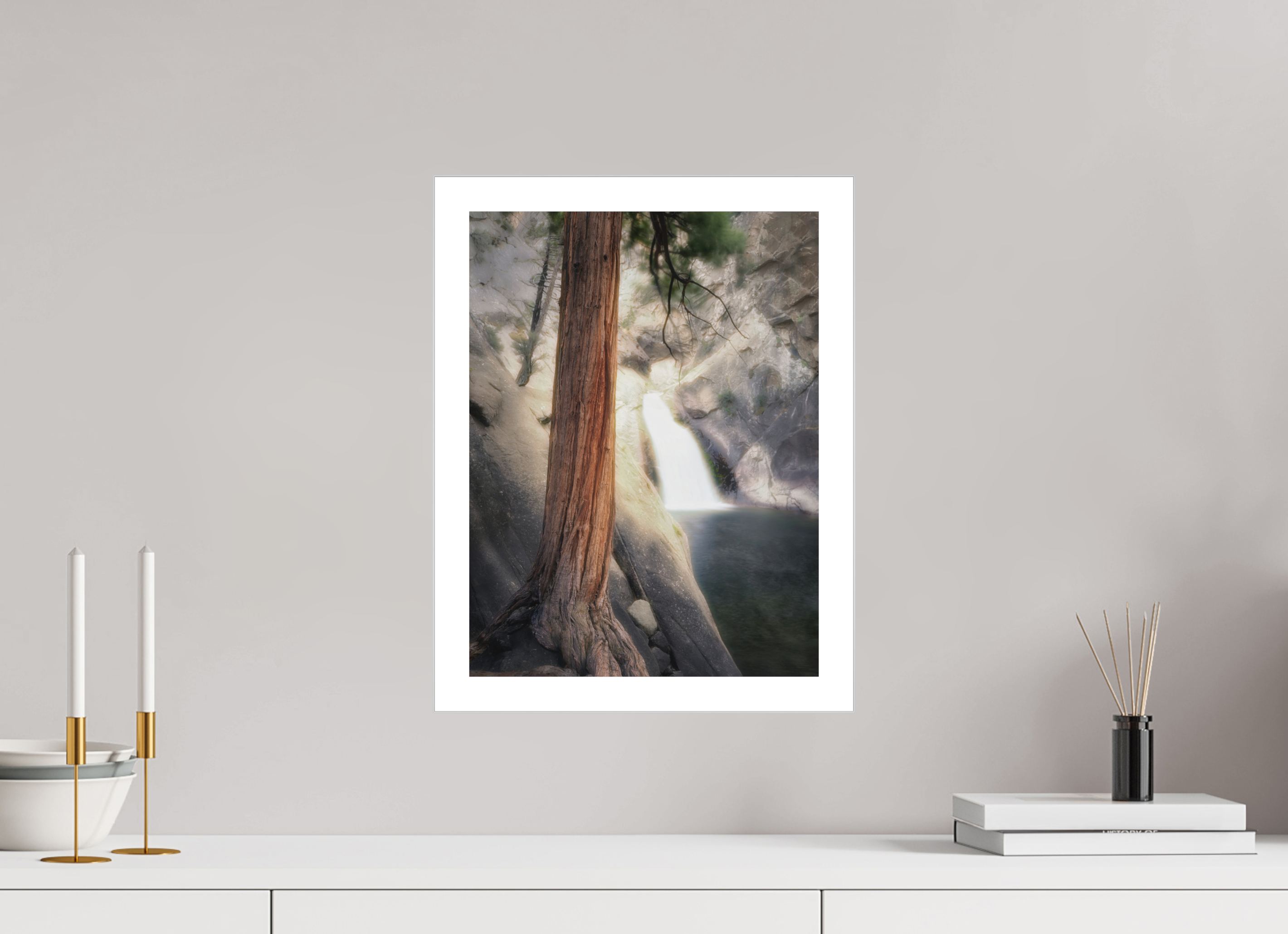 12 x 16″, Fine Art Bonded Acrylic Roaring River Falls 2 — Kings Canyon