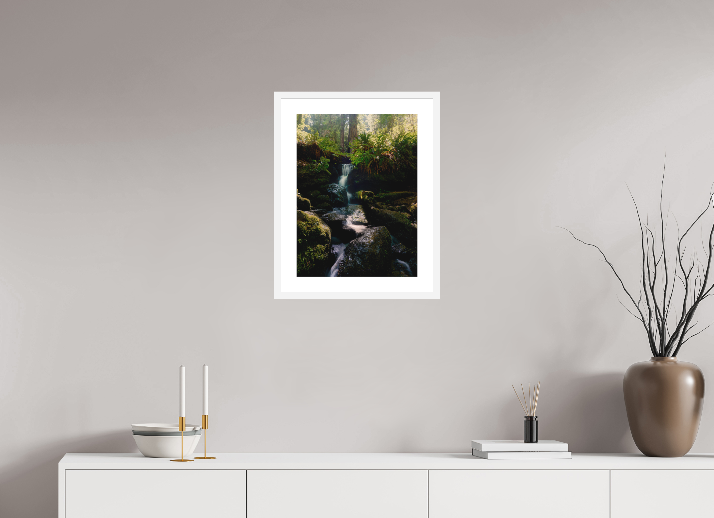 15 x 20″, Passe-Partout White Frame Trillium Falls