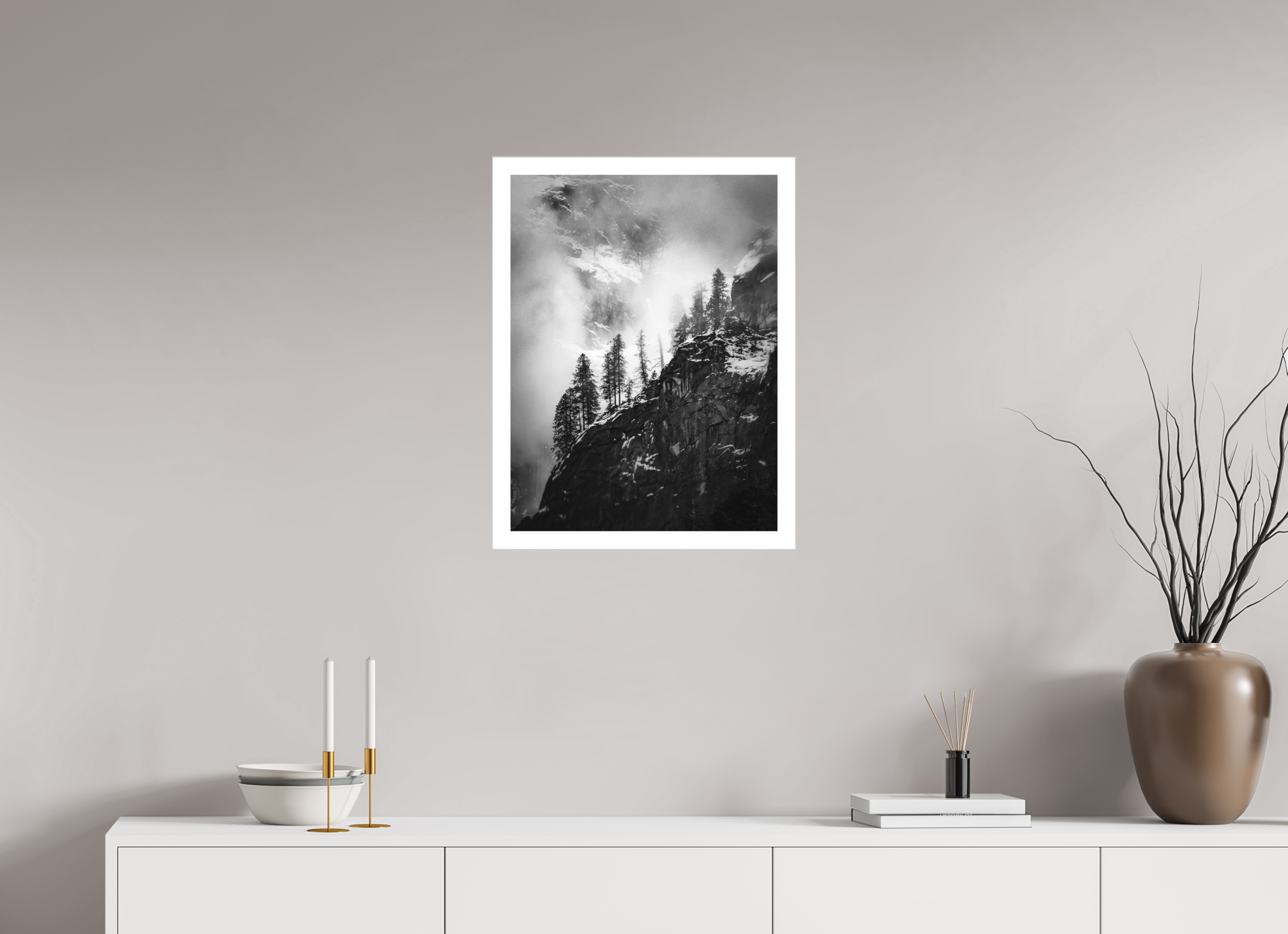18 x 24″, Fine Art Bonded Acrylic Pines on Granite