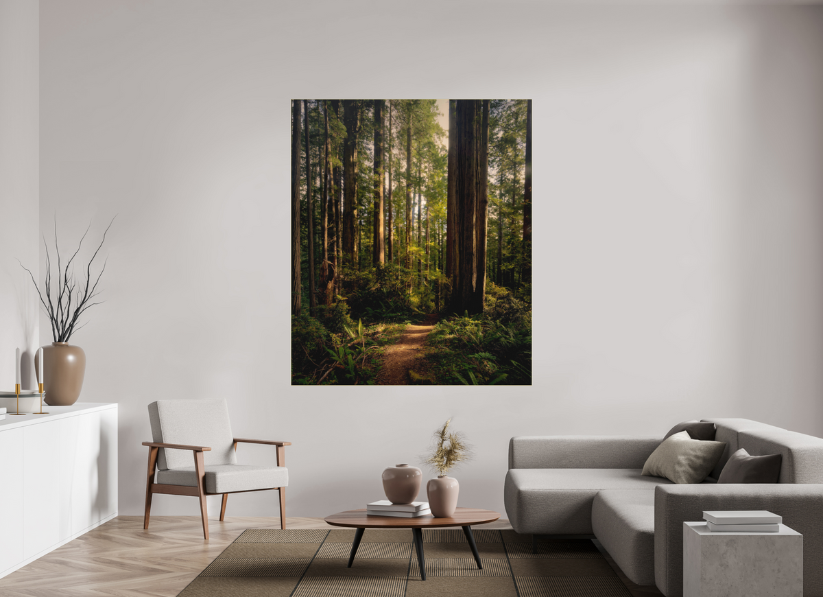59 x 70.1″, Bonded Acrylic Gold Frame "I went to the woods . . .."