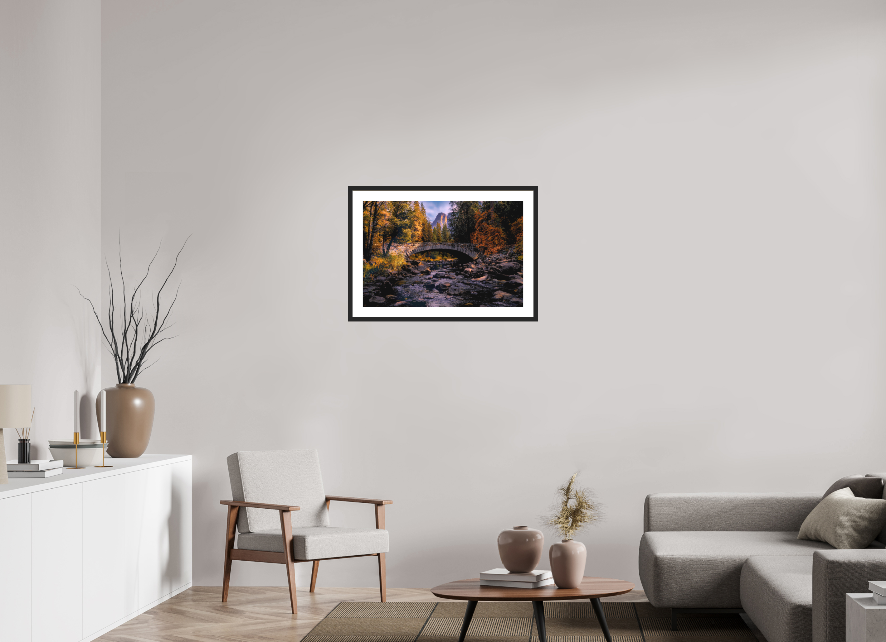 30 x 20″, Passe-Partout Black Frame Cathedral Light