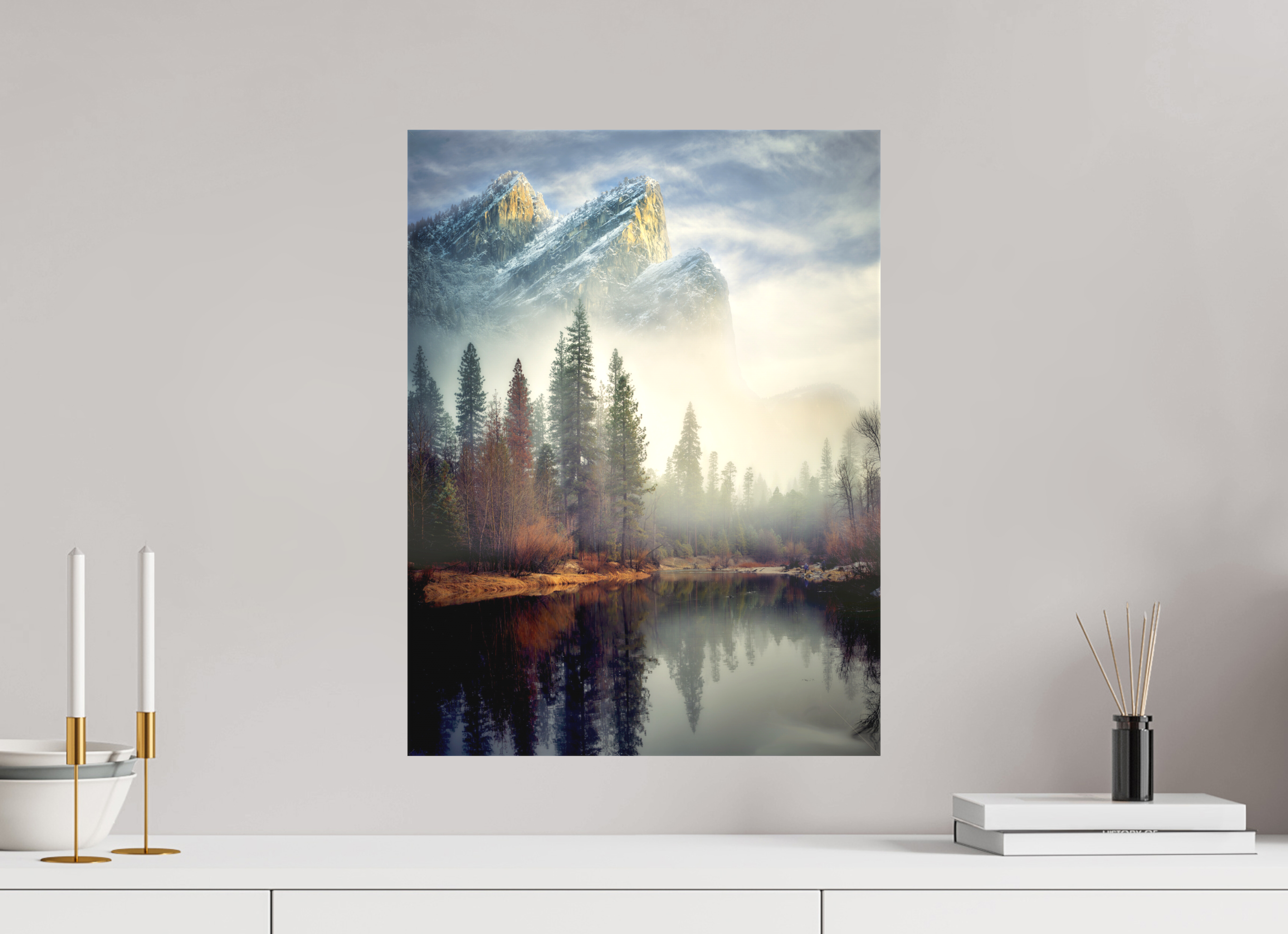 15 x 20″, Fine Art Textile Leviathans I: In the Mist of the Merced