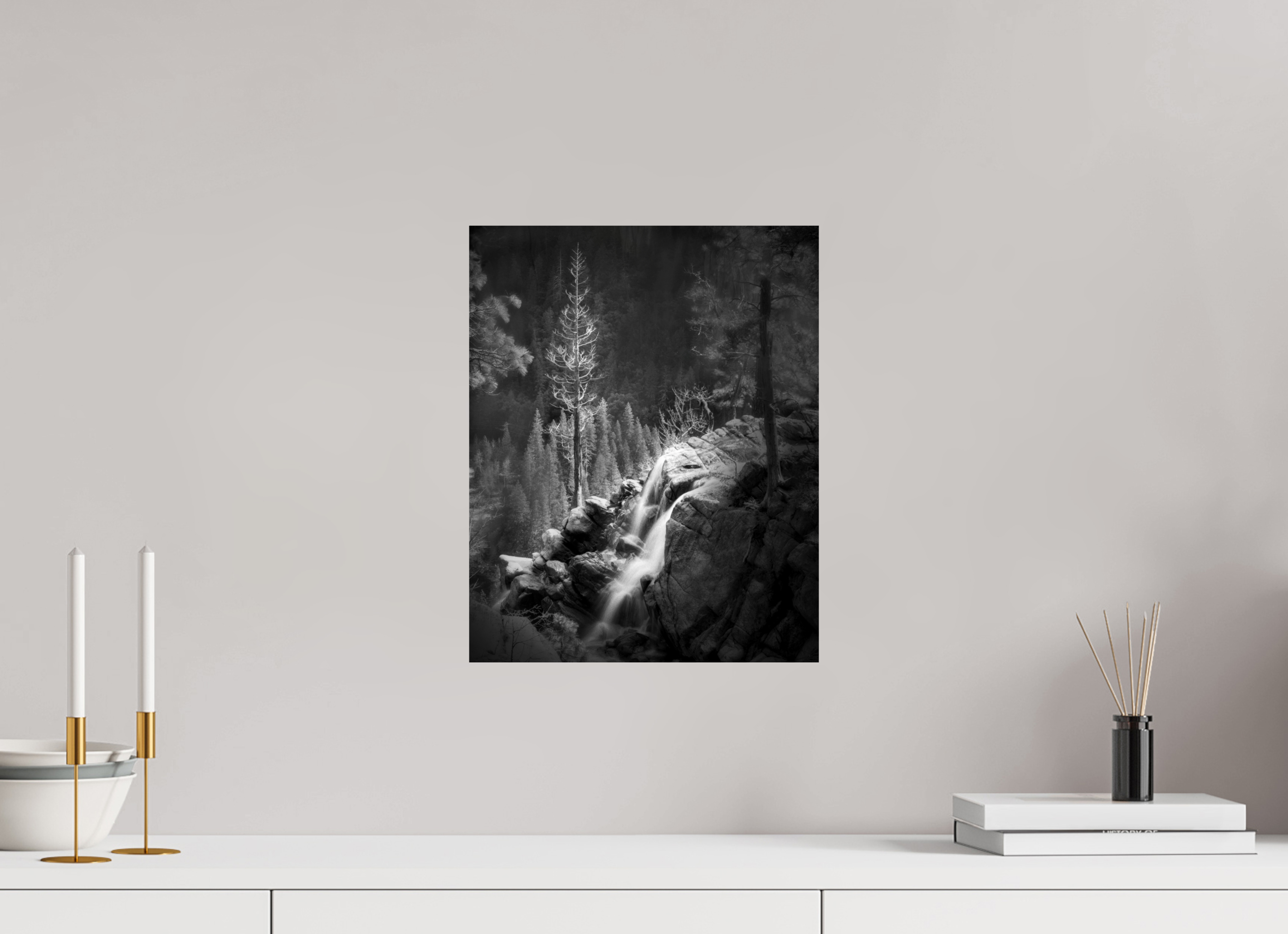 12 x 15″, Giclée Alu-Dibond Lucidum: Yosemite's Cascade Creek