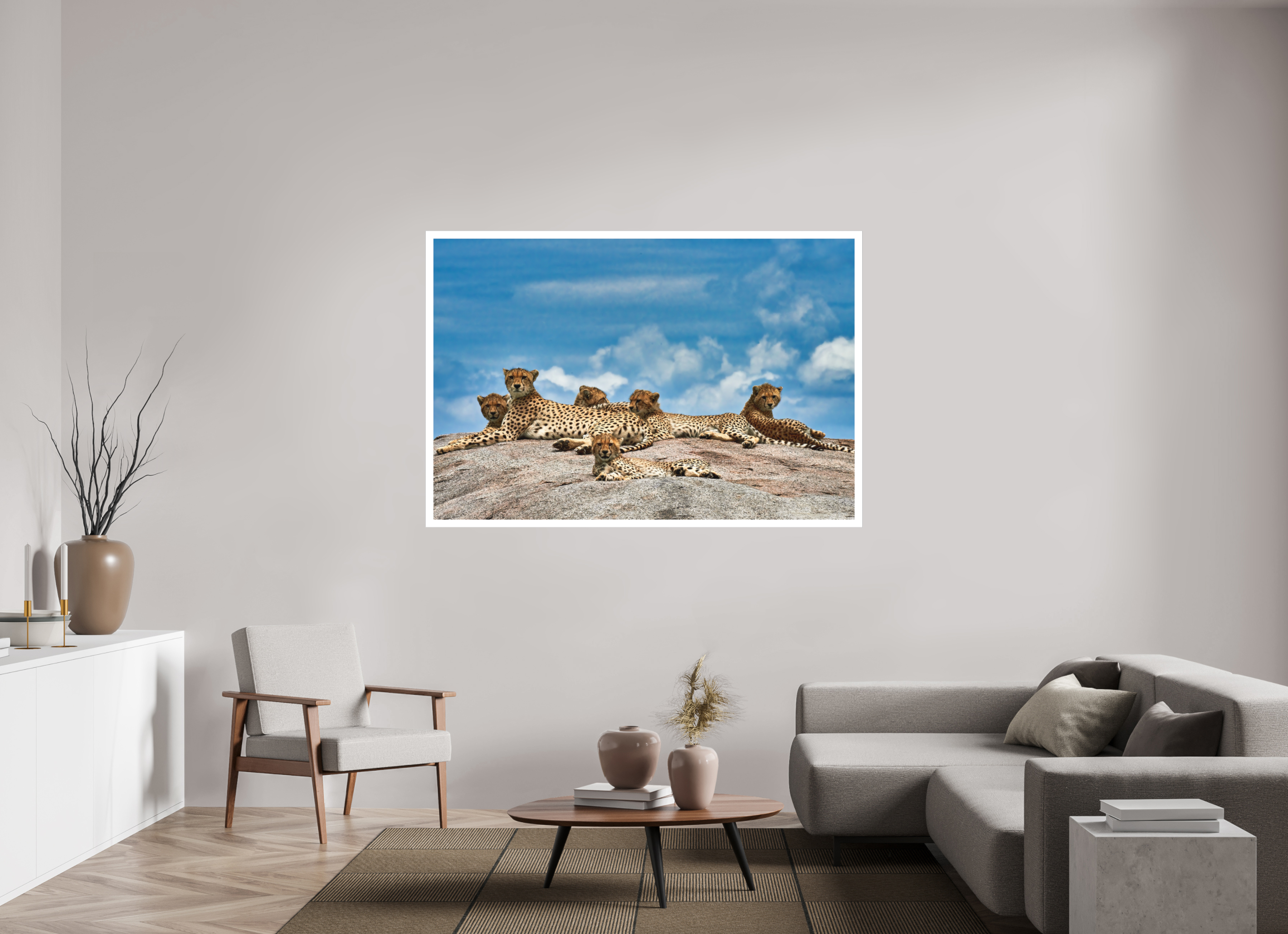 66 x 44″, Fine Art Bonded Acrylic Super Mom & Cubs