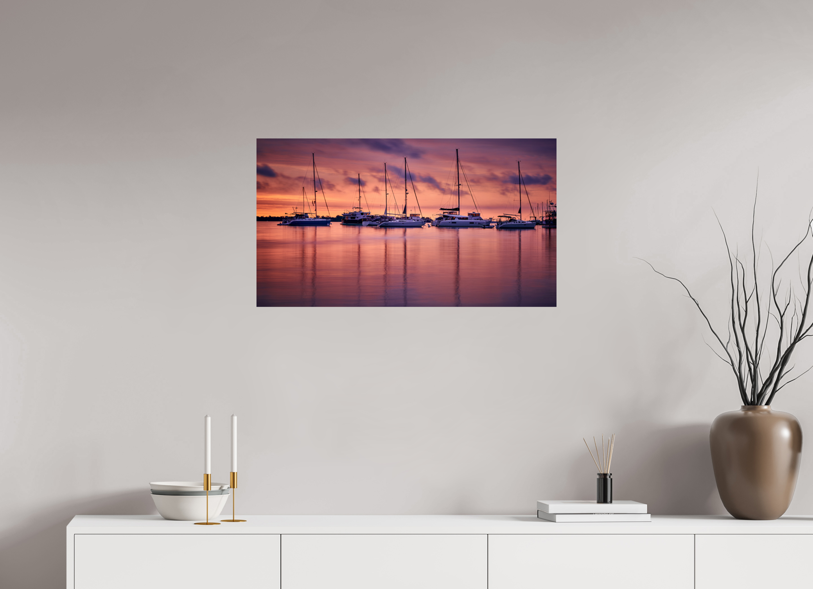 32 x 18″, Giclée Alu-Dibond Portum Tutum: The Annapolis Harbor at Dawn