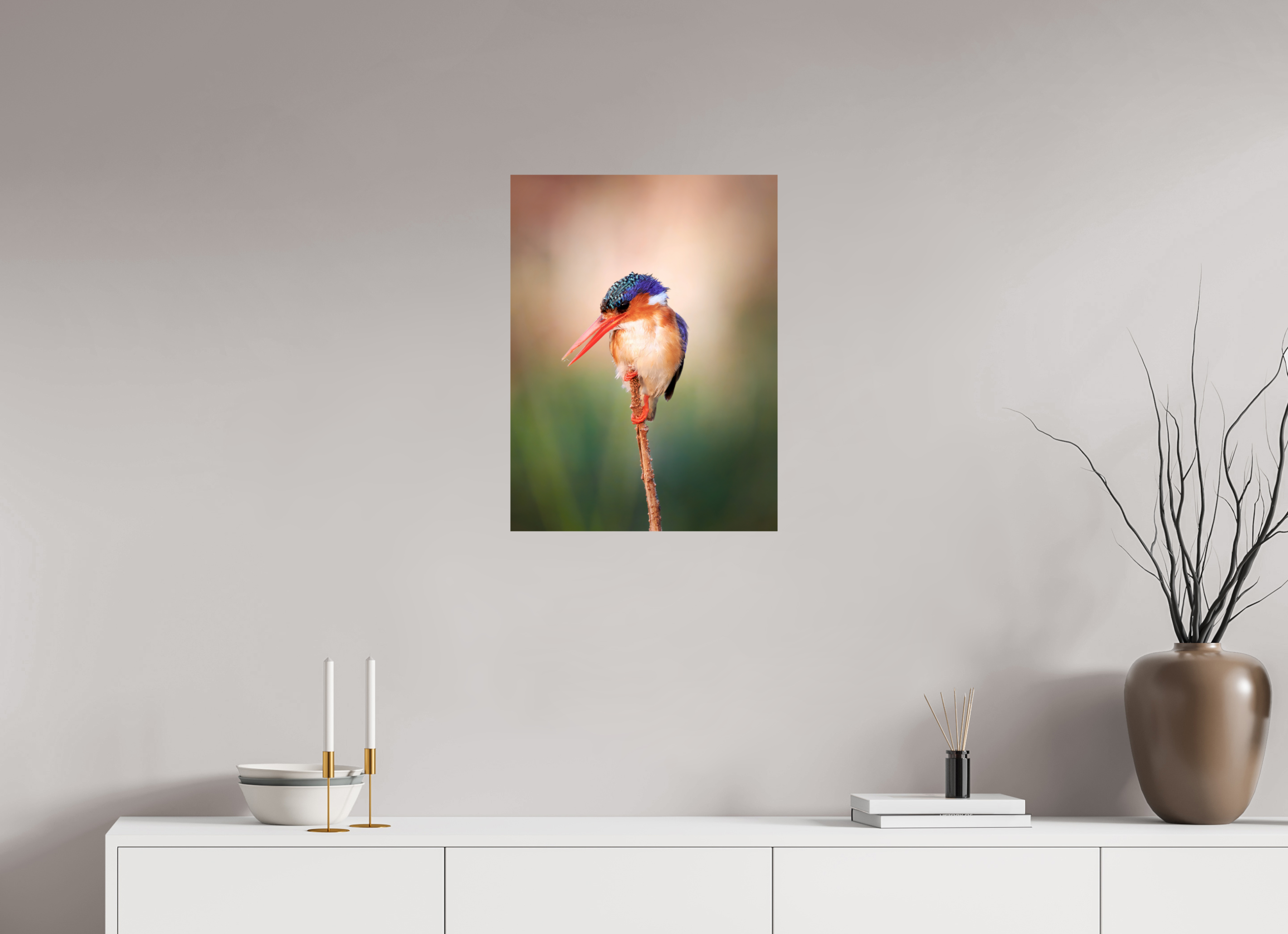 18 x 24″, Giclée Alu-Dibond Chobe River Kingfisher