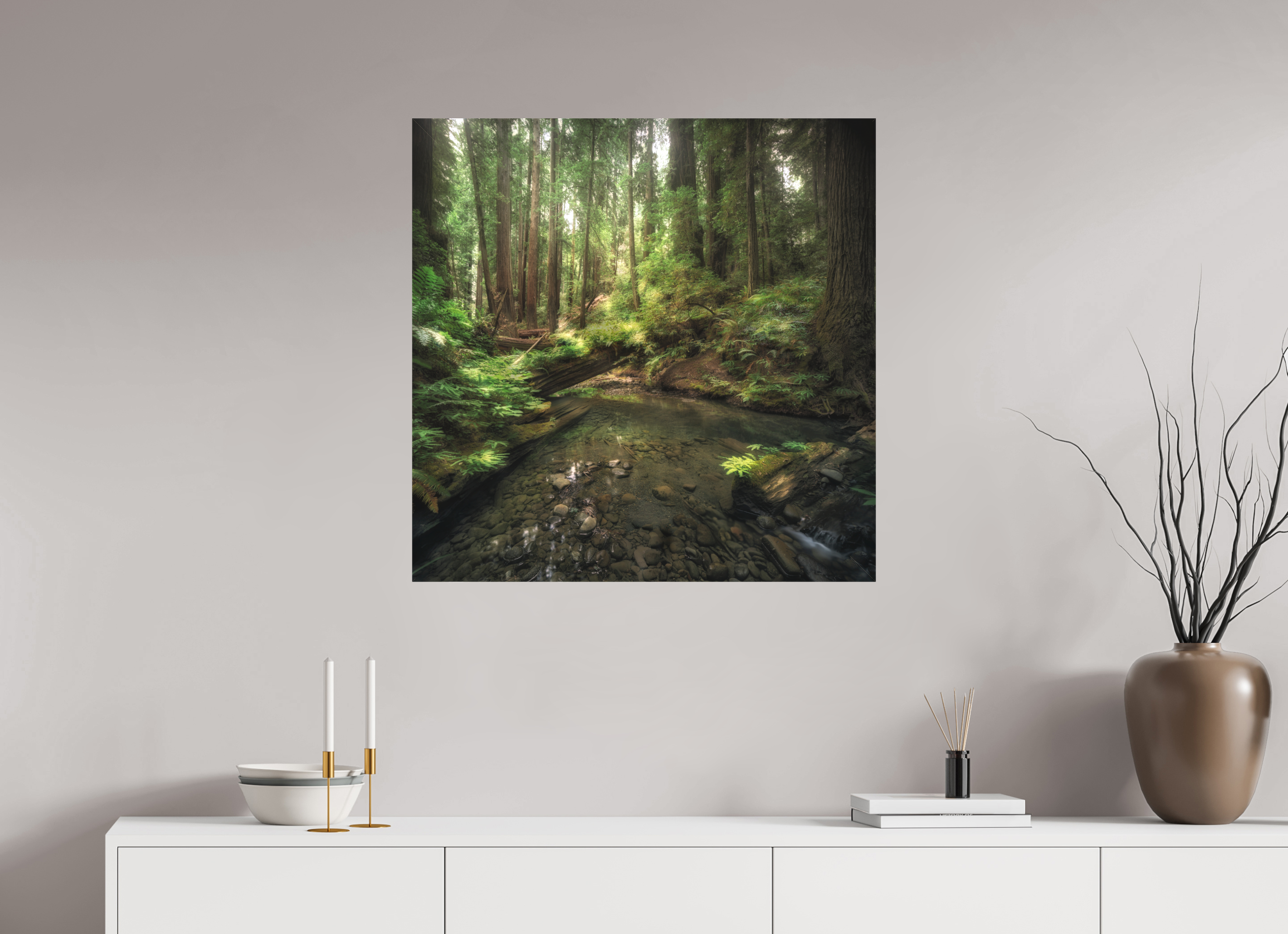 30 x 30″, Fine Art Textile Decker Creek