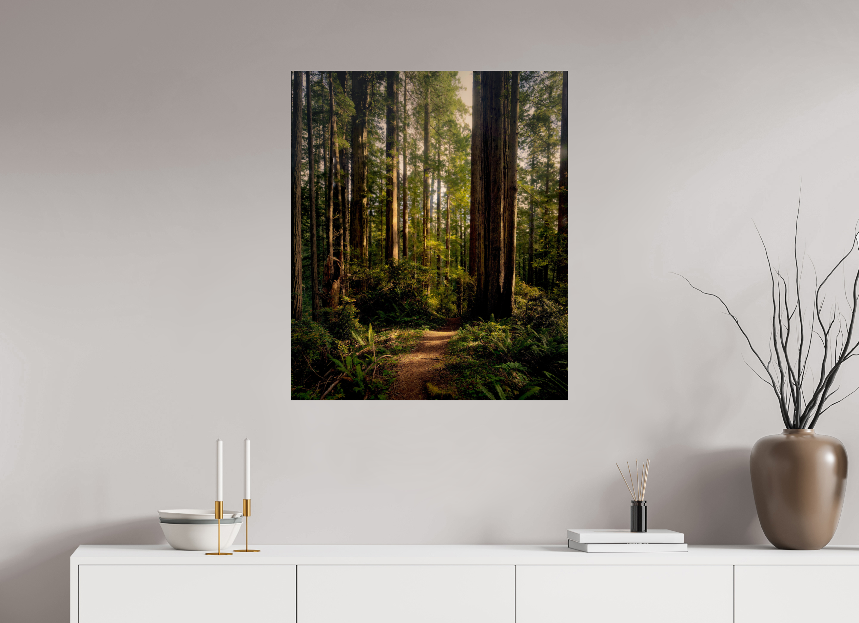 28 x 33.3″, Giclée Alu-Dibond "I went to the woods . . .."