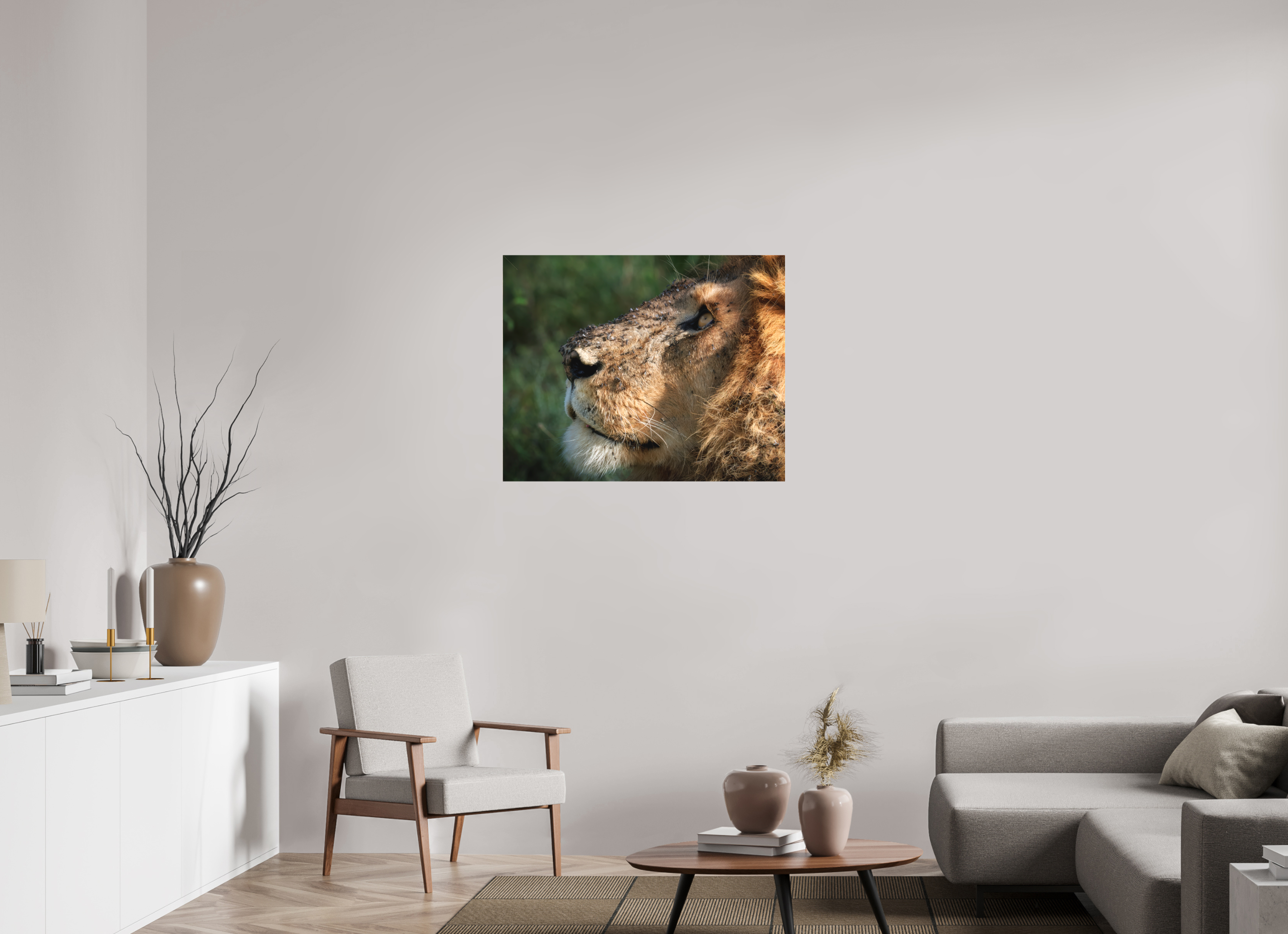 35 x 28″, Fine Art Textile The King of Most Beasts
