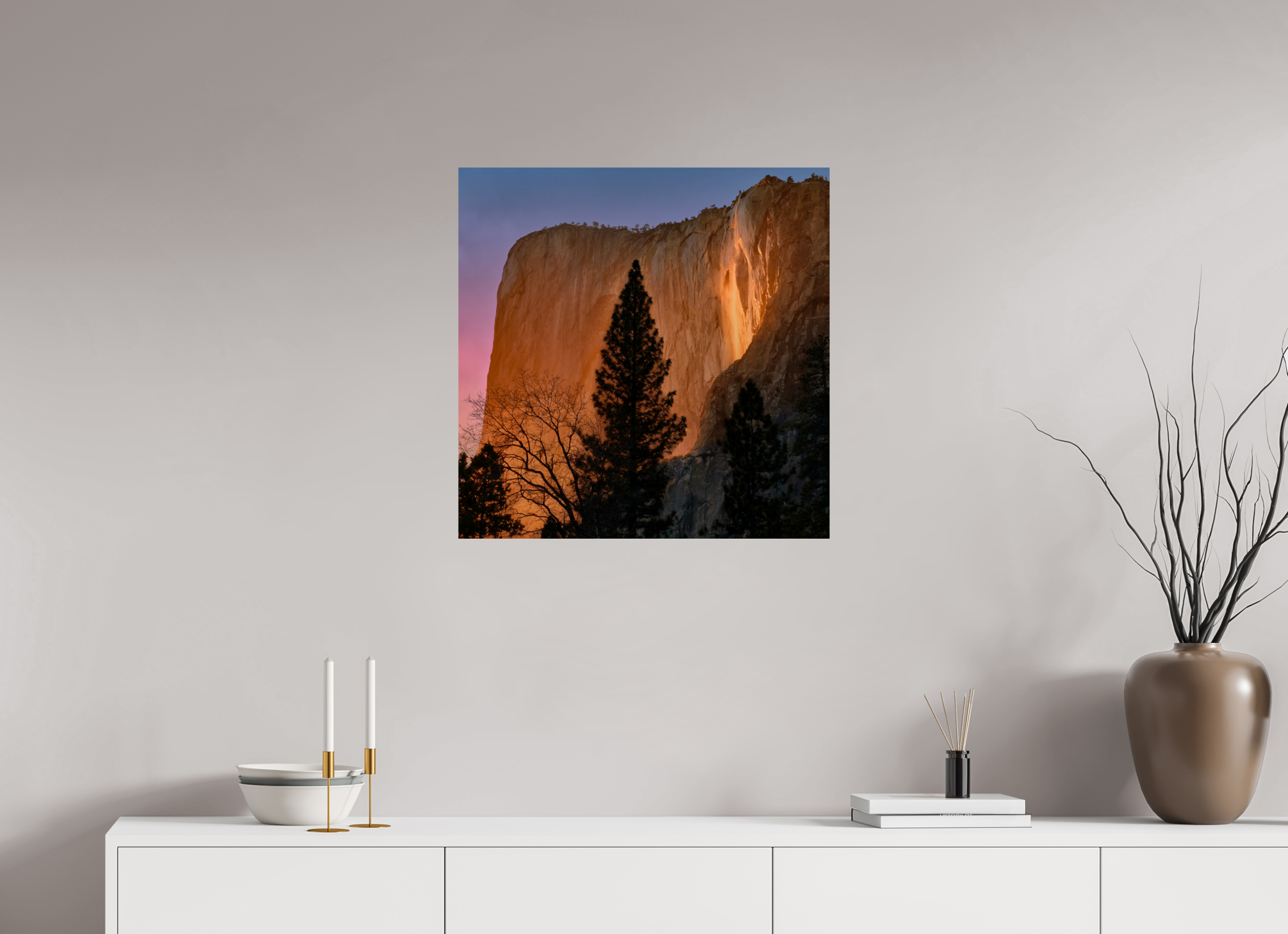 25 x 25″, Giclée Alu-Dibond Horsetail Fall 2025