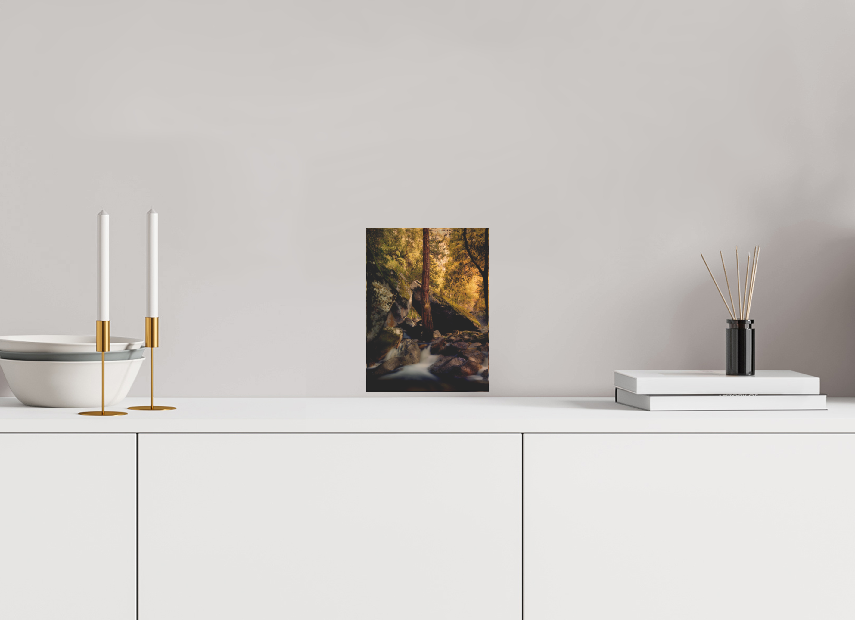6 x 8″, Acrylic Block Gift Set Yosemite's Cascade Creek at Sunrise