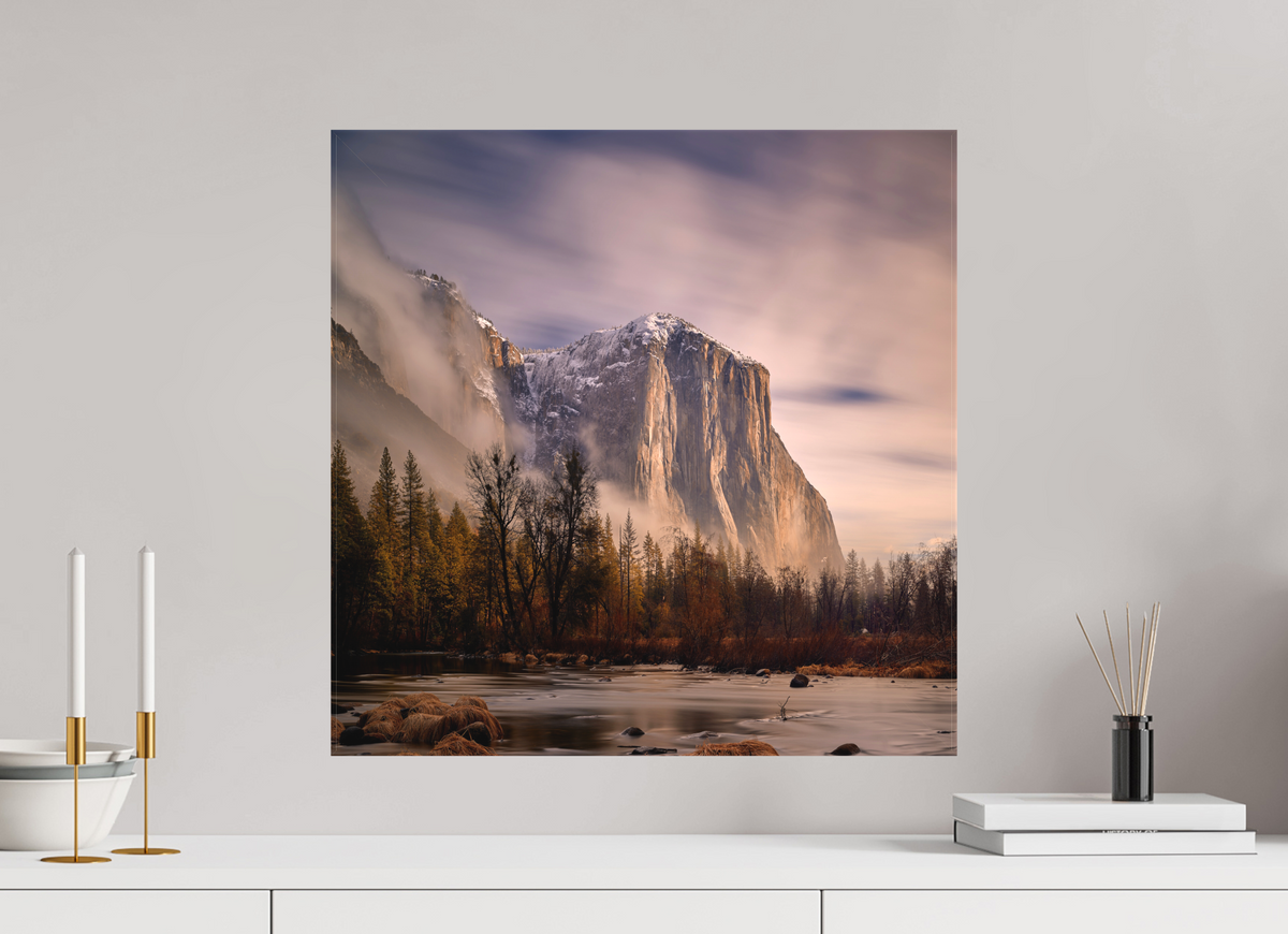 20 x 20″, Fine Art Textile El Capitan at Dawn