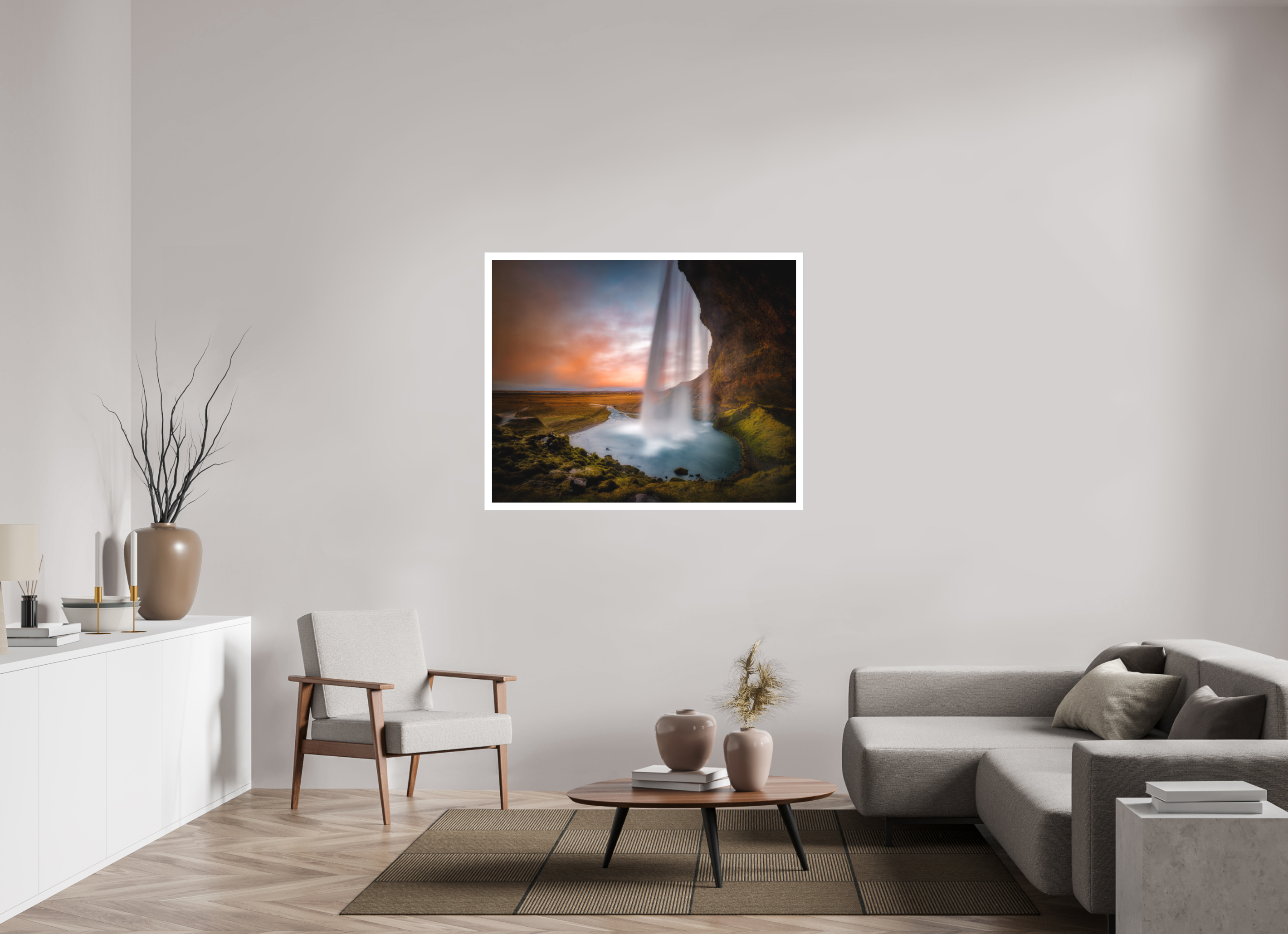 48.8 x 39″, Fine Art Bonded Acrylic Seljalandsfoss