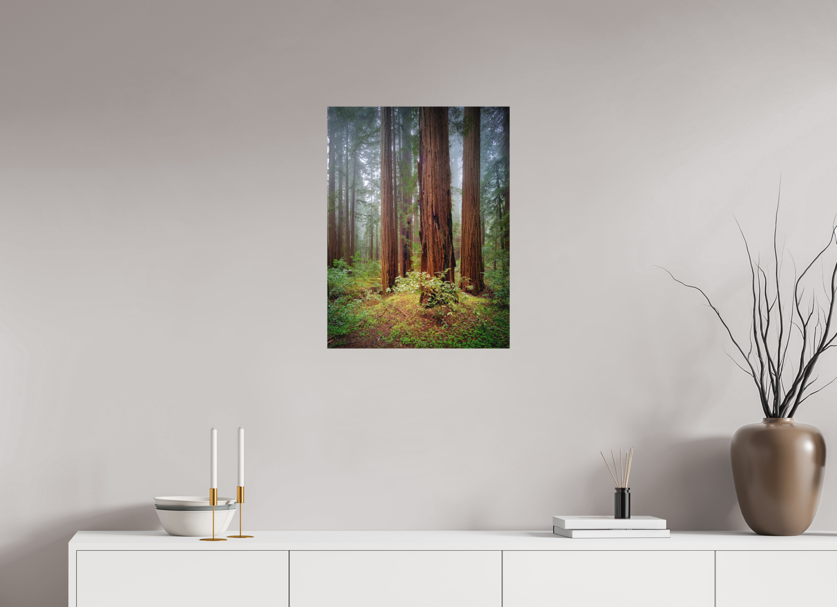 18 x 24″, Fine Art Textile Armstrong Redwoods I: Truncus Circle of Life