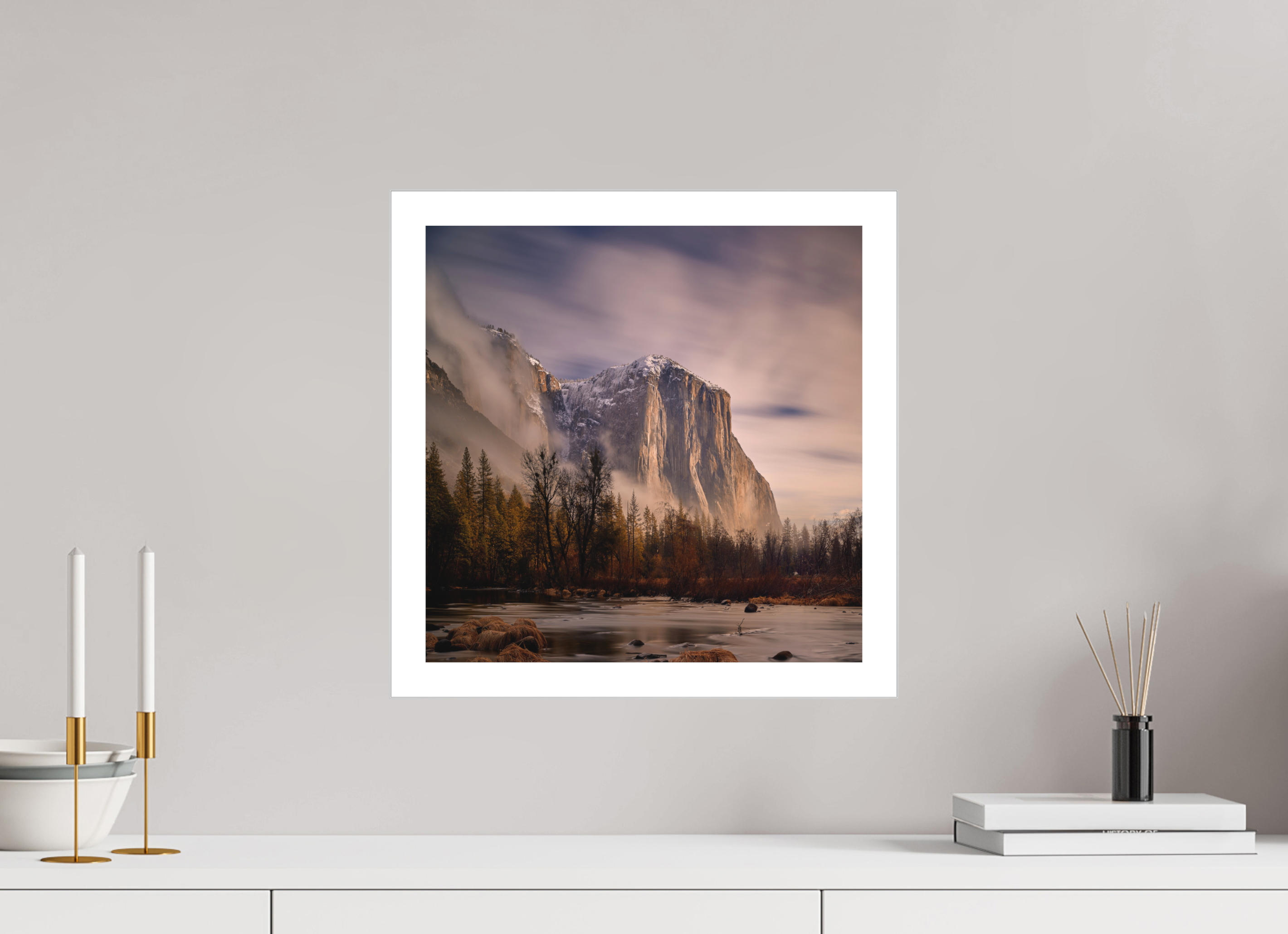 15 x 15″, Fine Art Bonded Acrylic El Capitan at Dawn