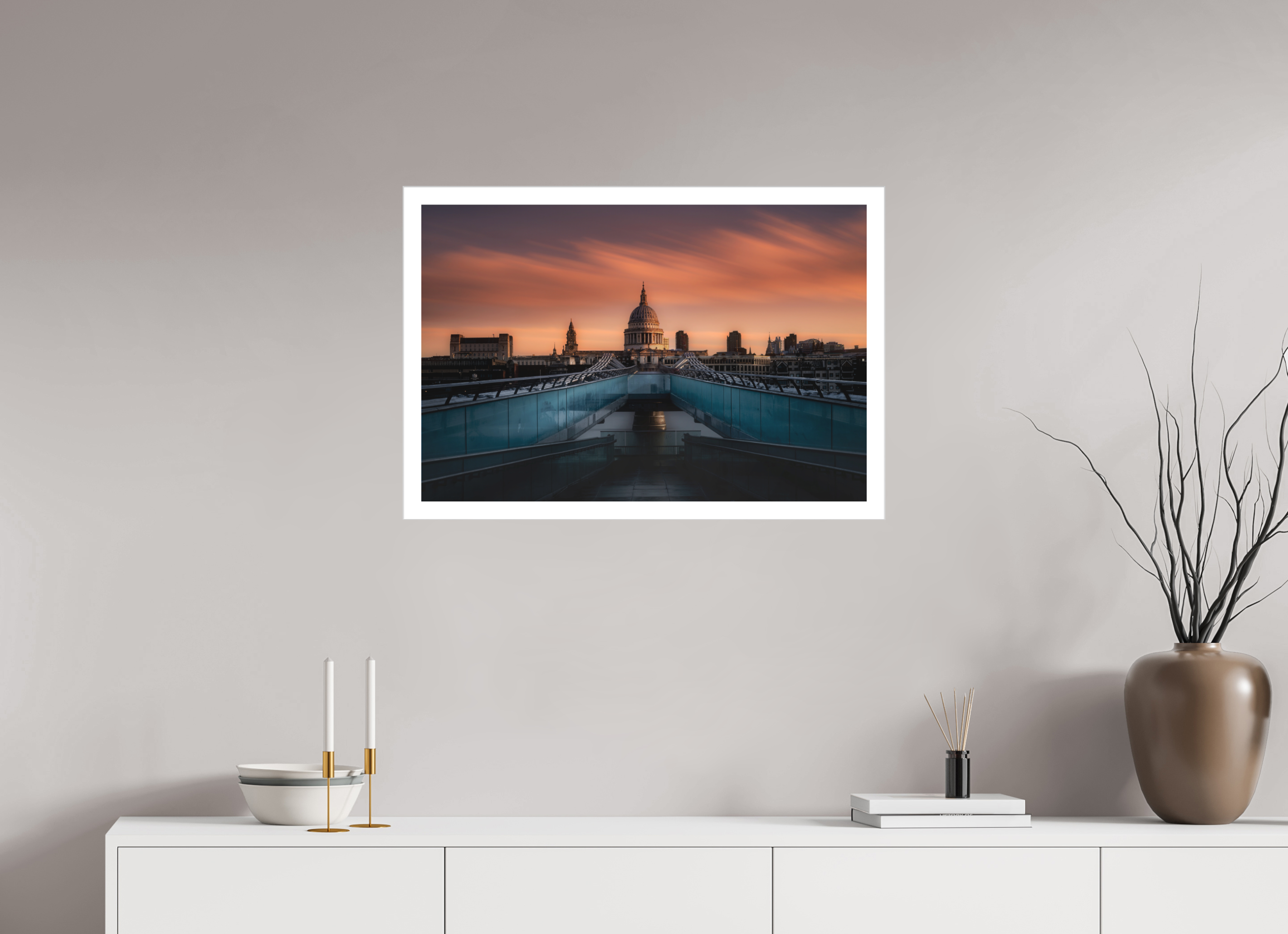 30 x 20″, Fine Art Bonded Acrylic Sunrise Over St. Paul's Cathedral