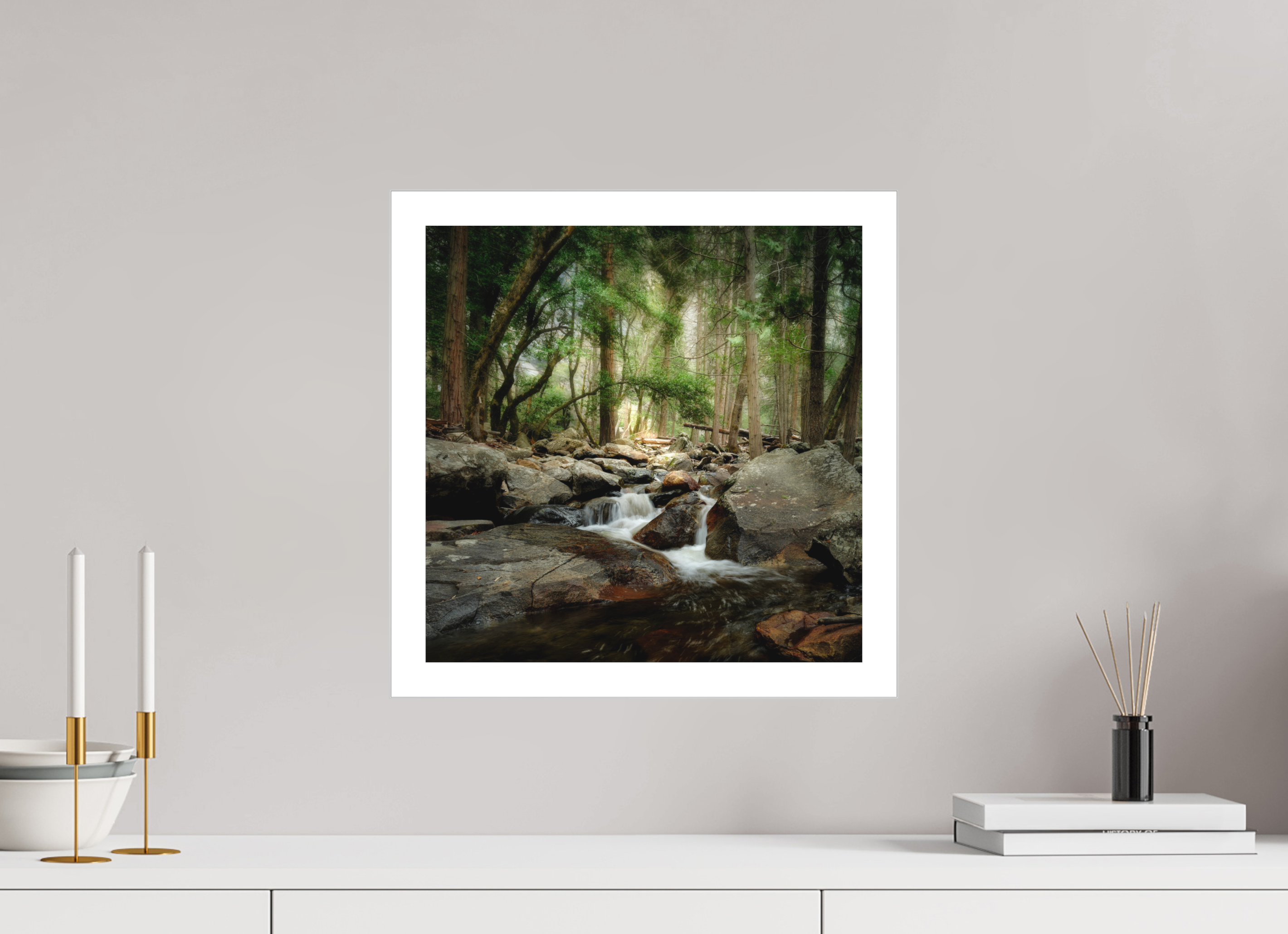 15 x 15″, Fine Art Bonded Acrylic Bridalveil Creek