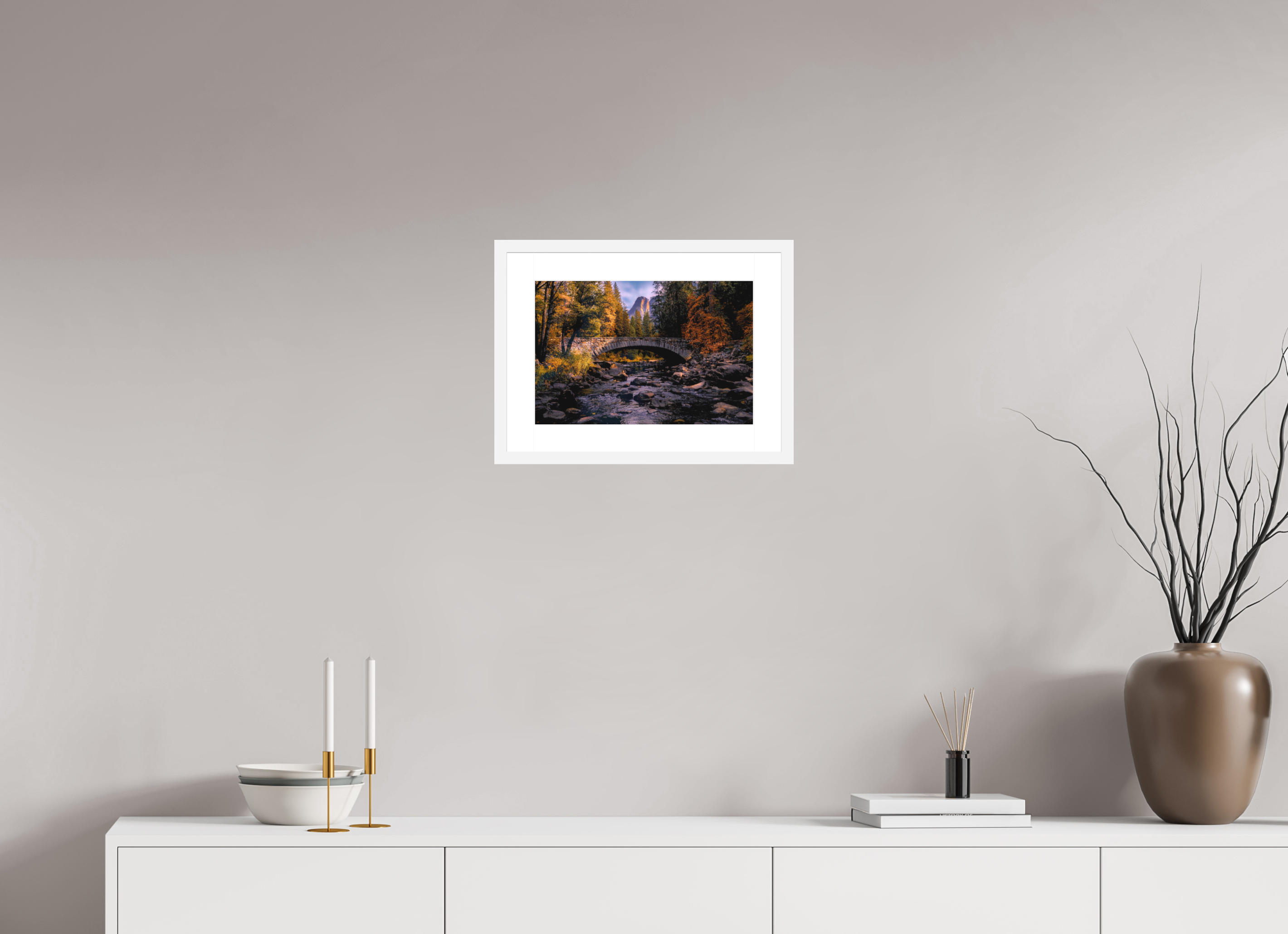 15 x 10″, Passe-Partout White Frame Cathedral Light