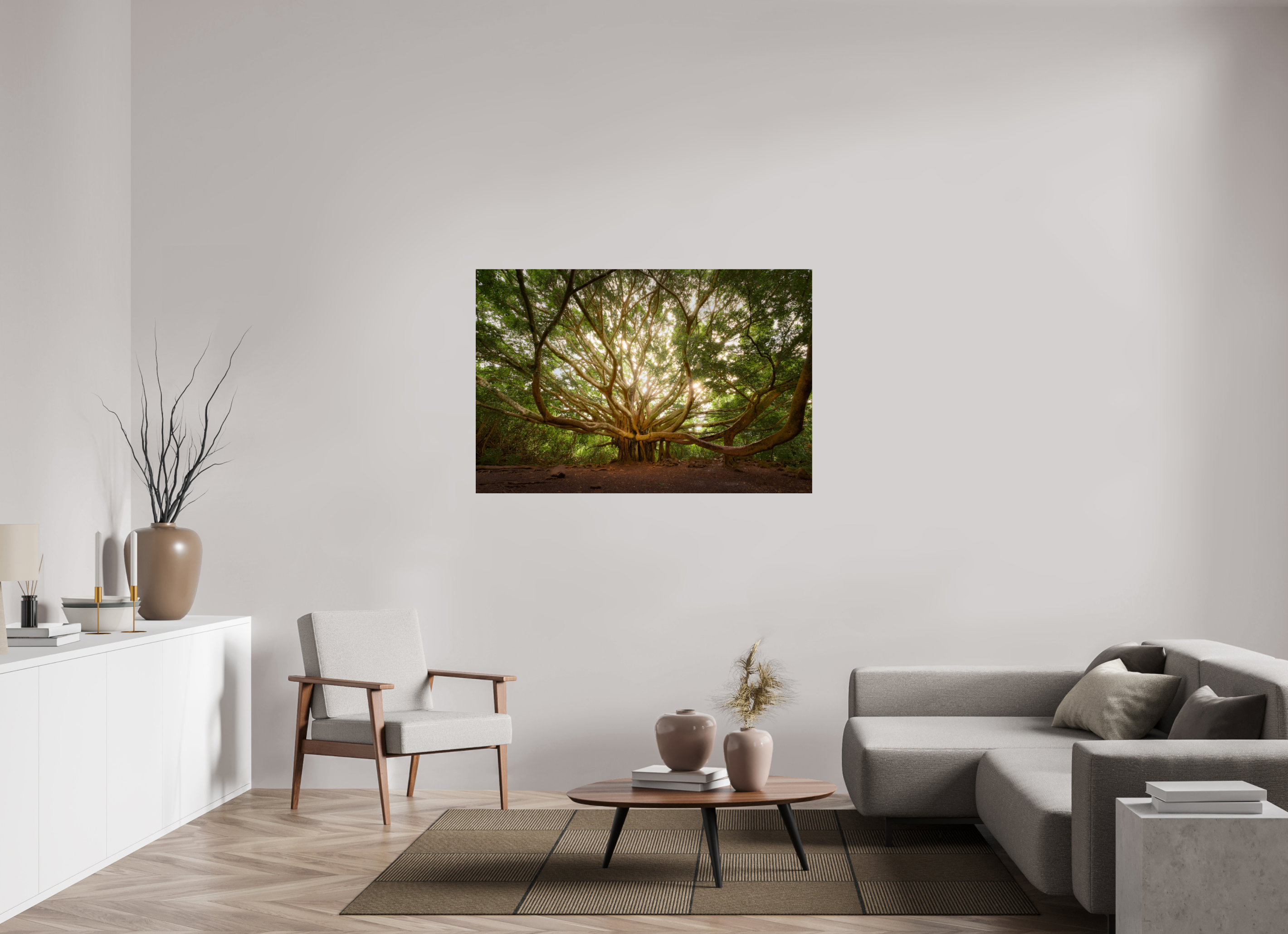 54 x 36″, Giclée Alu-Dibond Bracchium: The Pipiwai Trail Banyan Tree