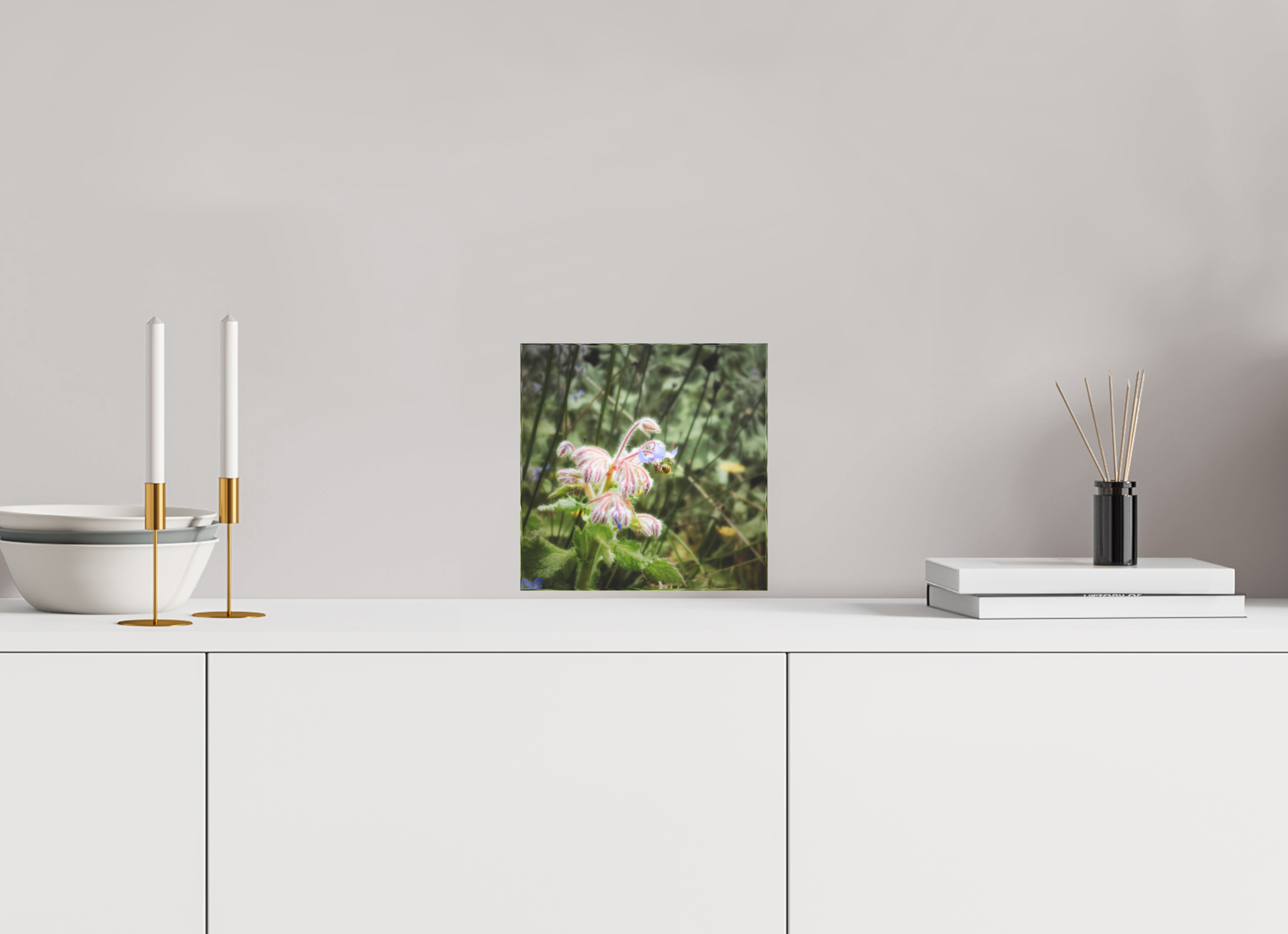 8 x 8″, Acrylic Block Gift Set Maui Honeybee Hard at Work