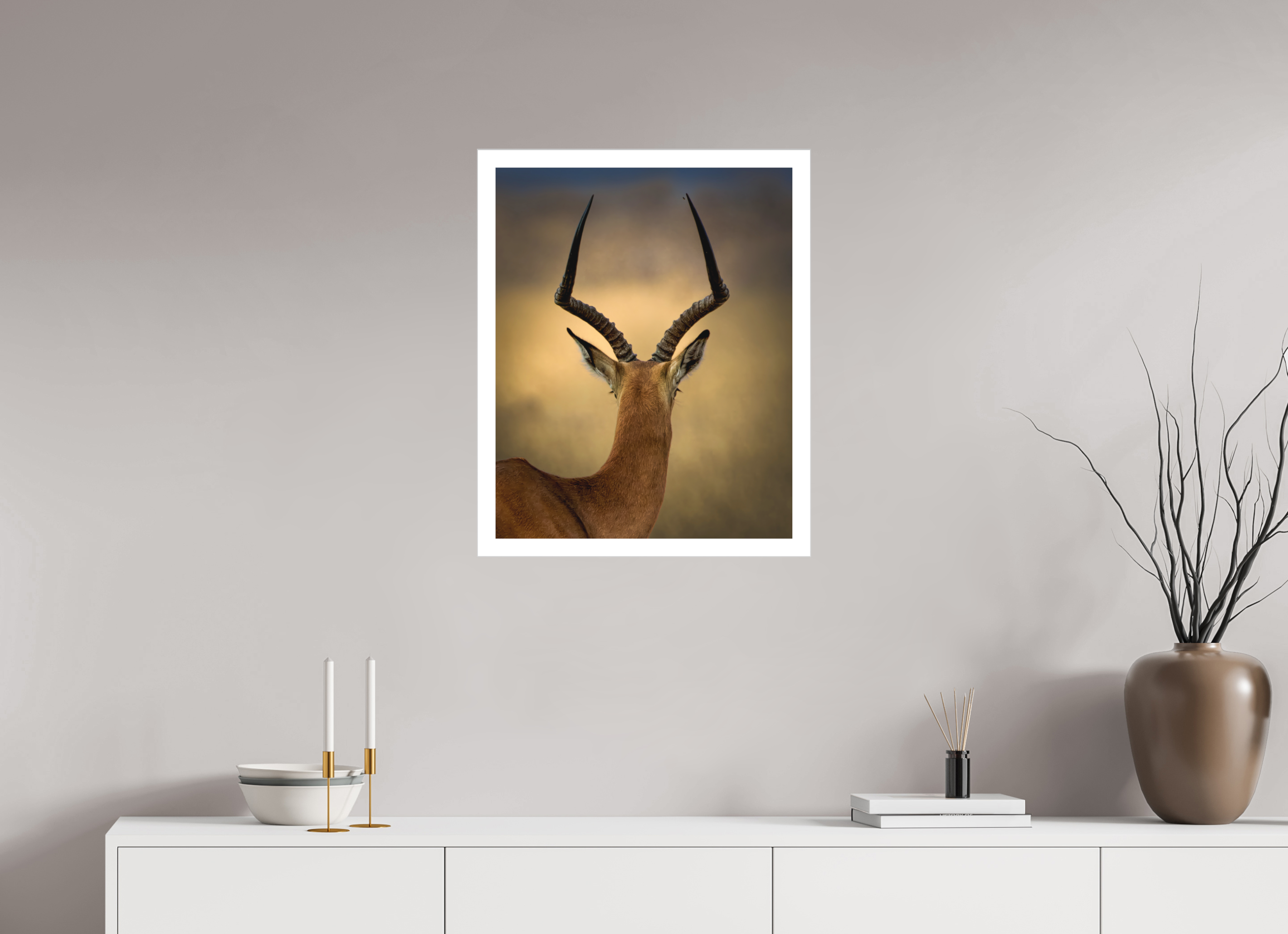 20 x 25″, Fine Art Bonded Acrylic Impala DK