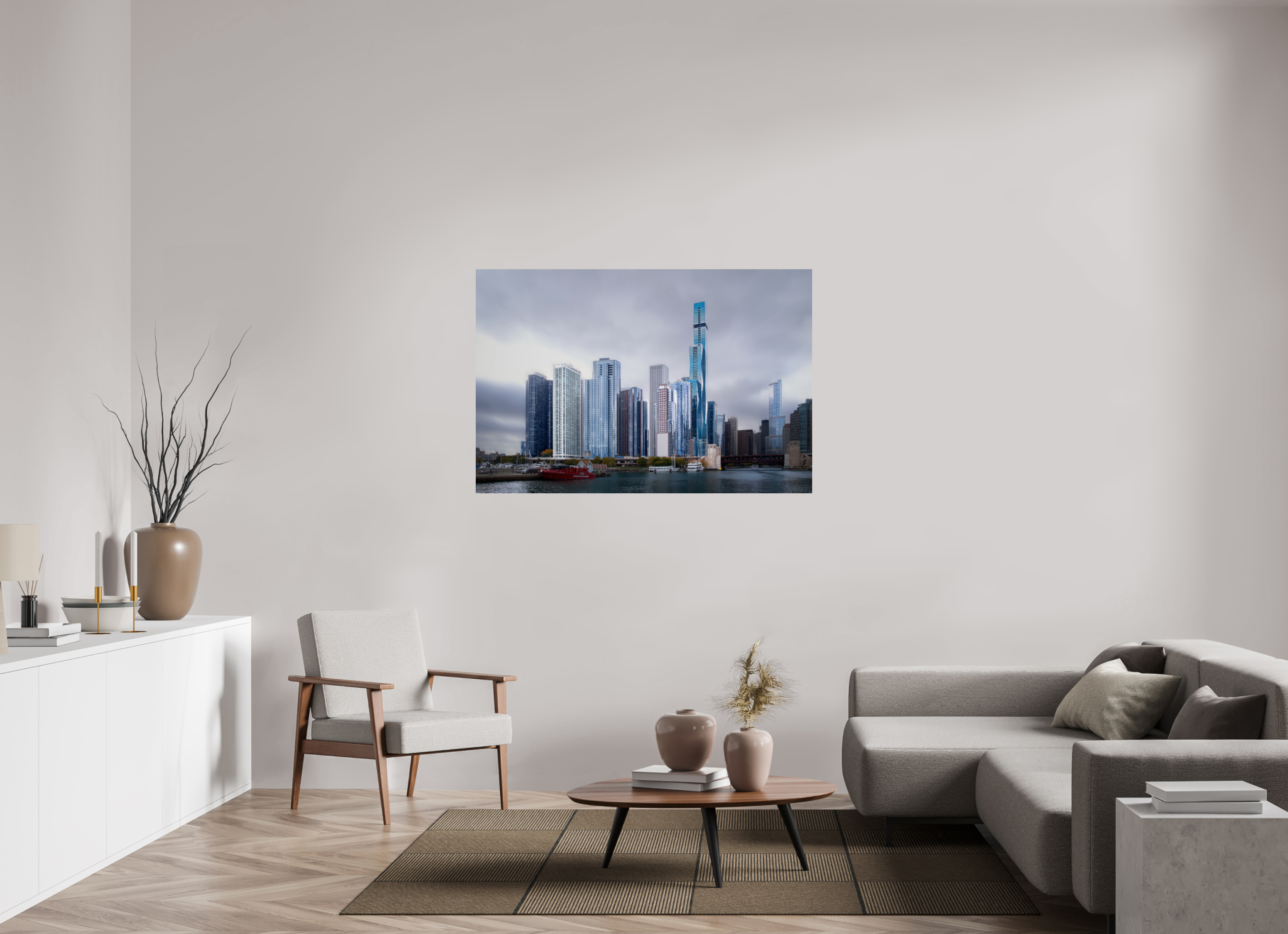 54 x 36″, Giclée Alu-Dibond Tomorrow Land — the Chicago Skyline