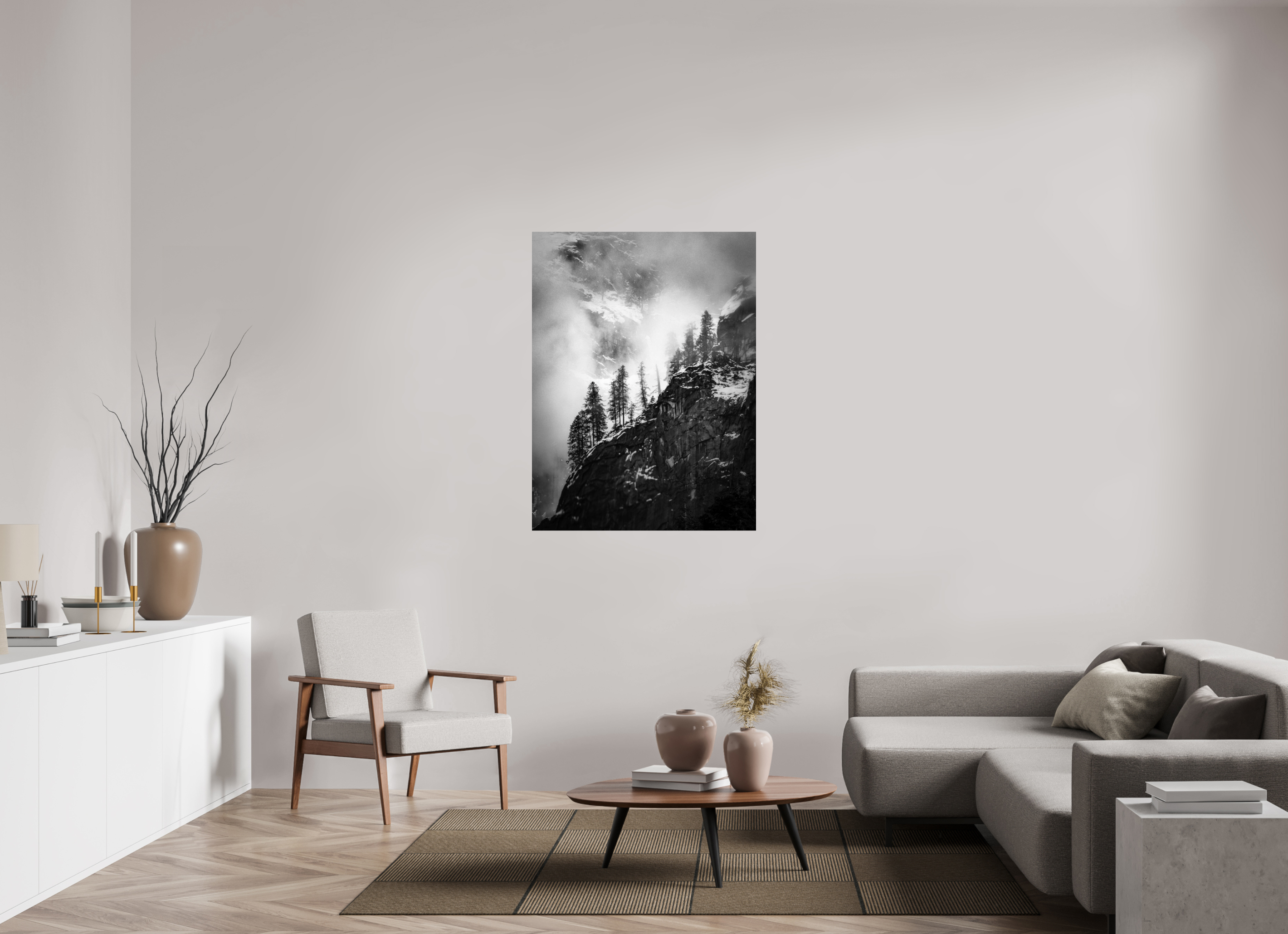 36 x 48″, Giclée Alu-Dibond Pines on Granite