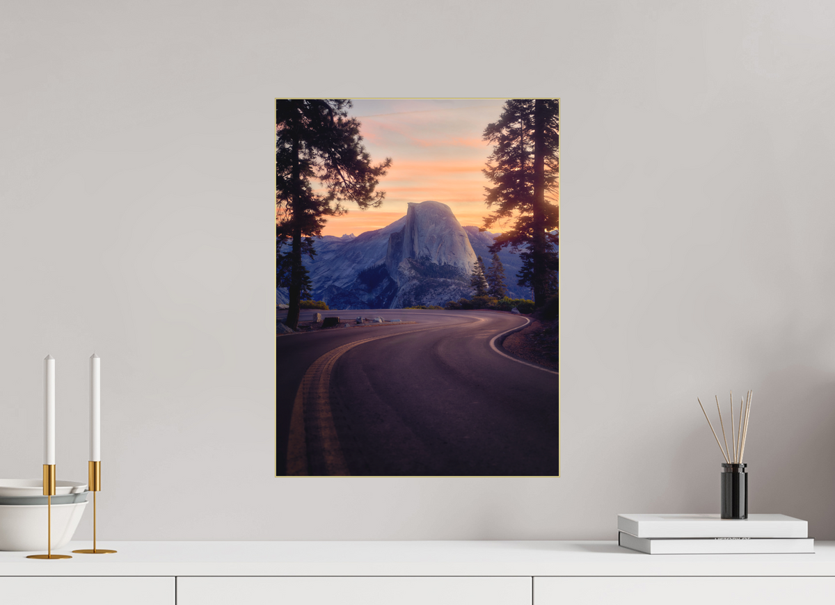 15 x 20″, Bonded Acrylic Gold Frame Flexus: Half Dome from Horseshoe Curve