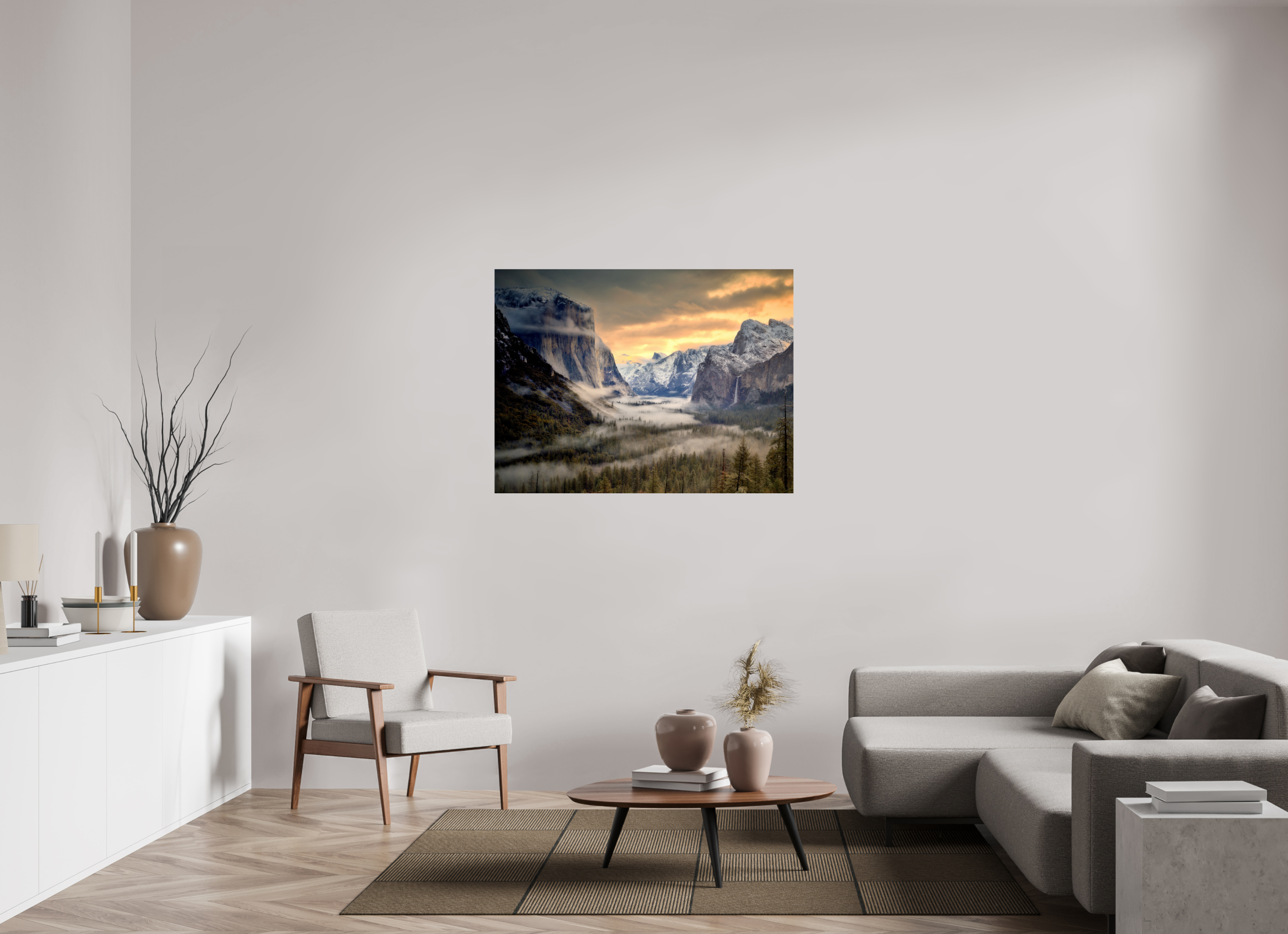 48 x 36″, Giclée Alu-Dibond Tunnel View Winter Dawn