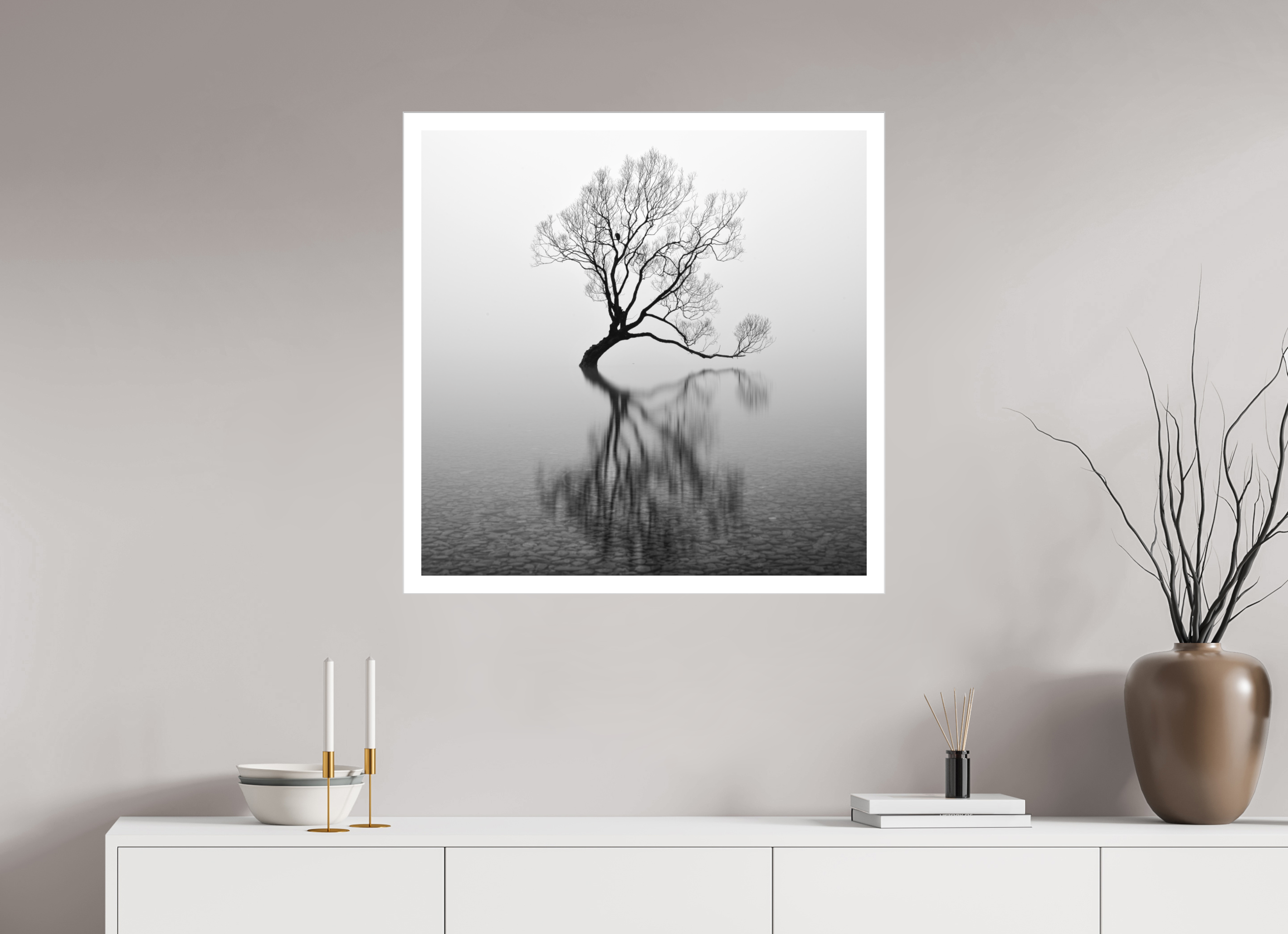 30 x 30″, Fine Art Bonded Acrylic Wanaka I: Rich Minimalism