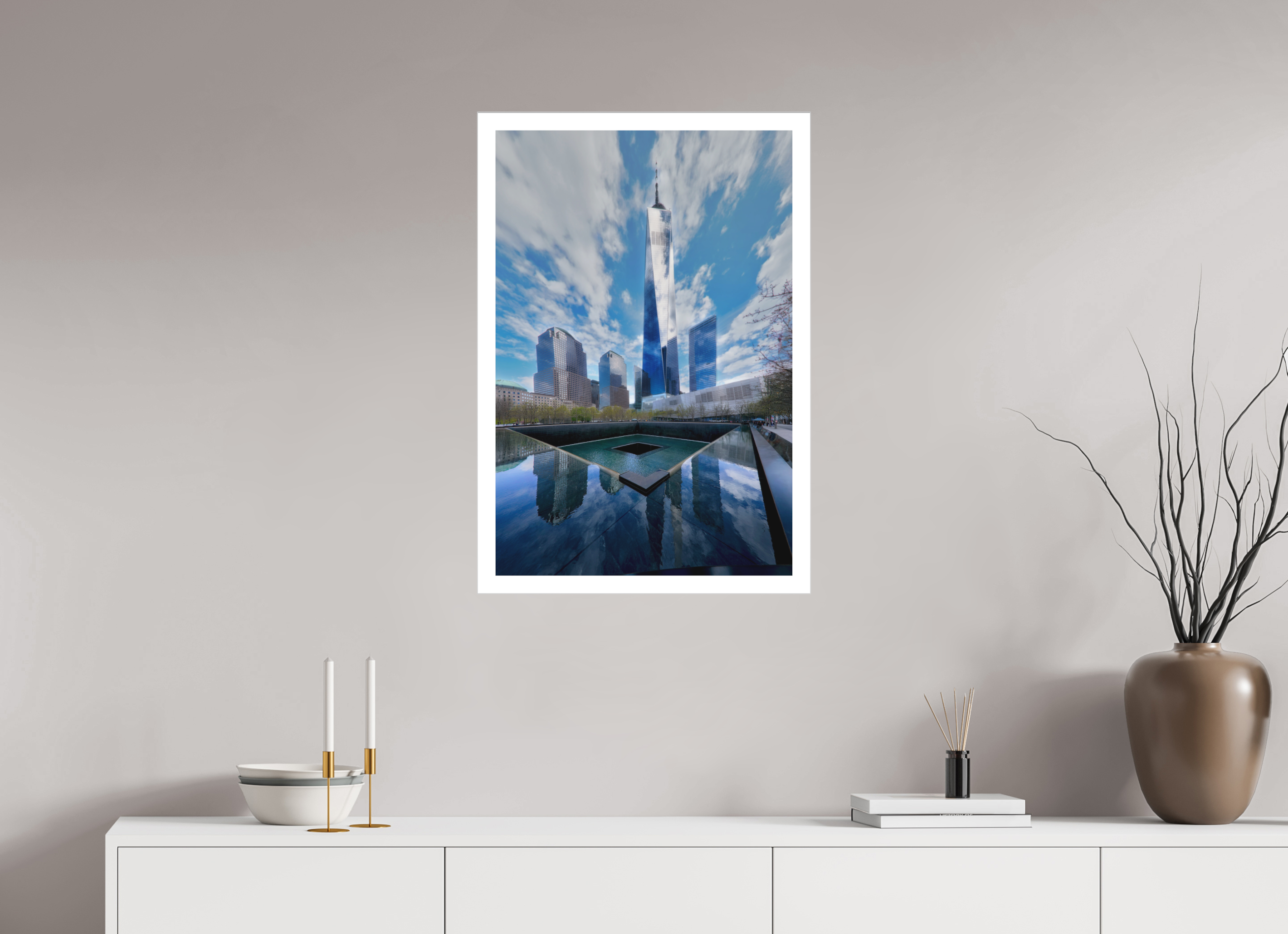 20 x 30″, Fine Art Bonded Acrylic 9/11 Memorial Plaza