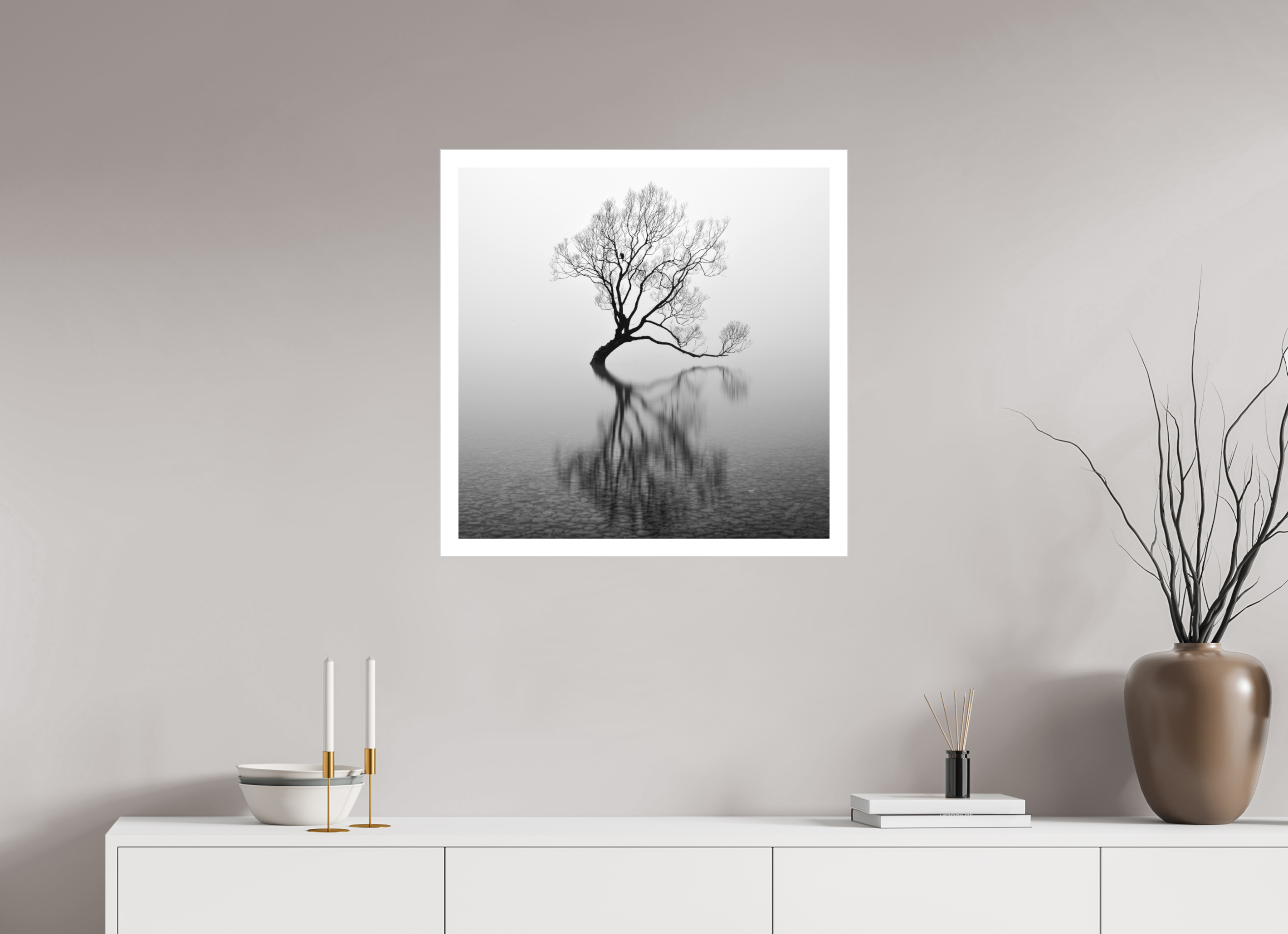 25 x 25″, Fine Art Bonded Acrylic Wanaka I: Rich Minimalism