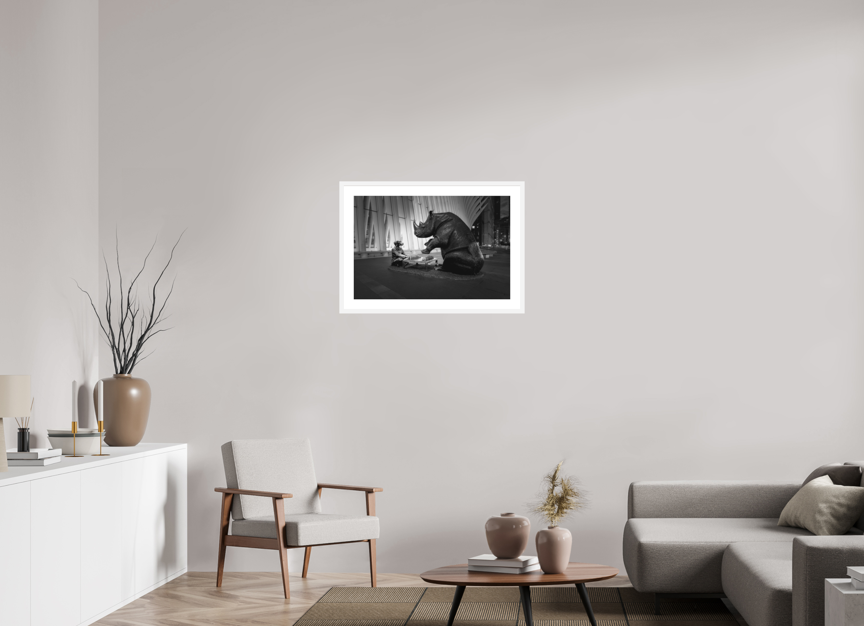 30 x 20″, Passe-Partout White Frame Whimsy