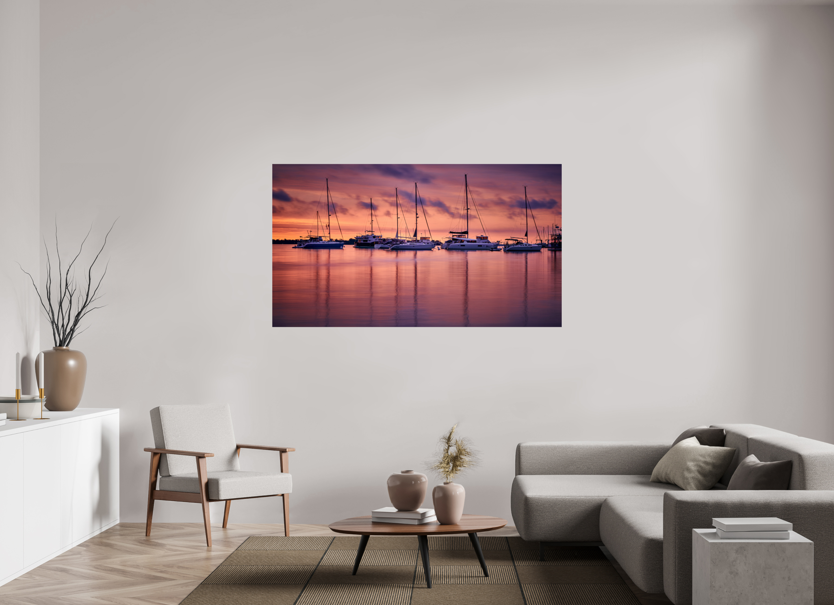 70 x 39.4″, Giclée Alu-Dibond Portum Tutum: The Annapolis Harbor at Dawn