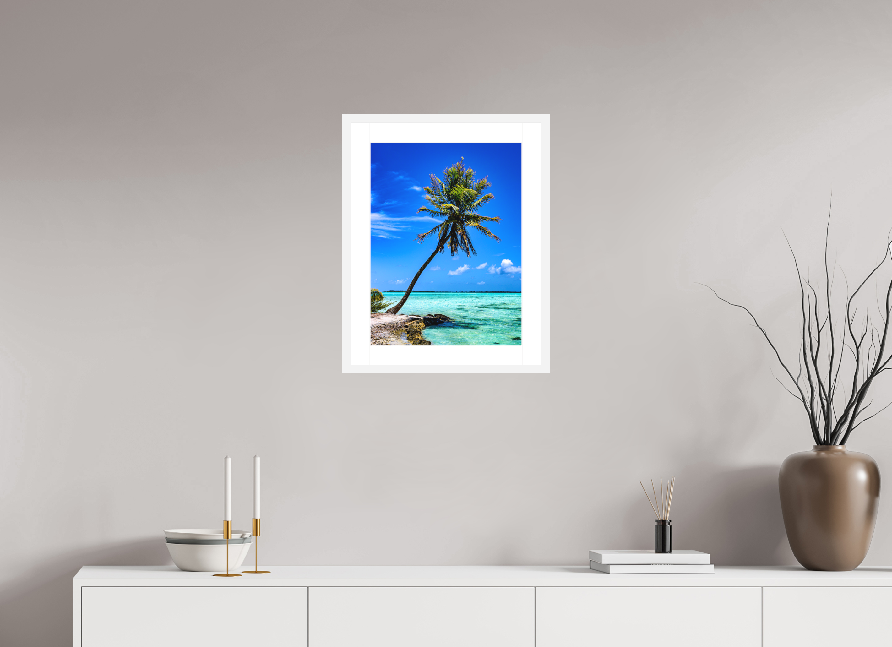 15 x 20″, Passe-Partout White Frame Ikon: The Polynesian Dream