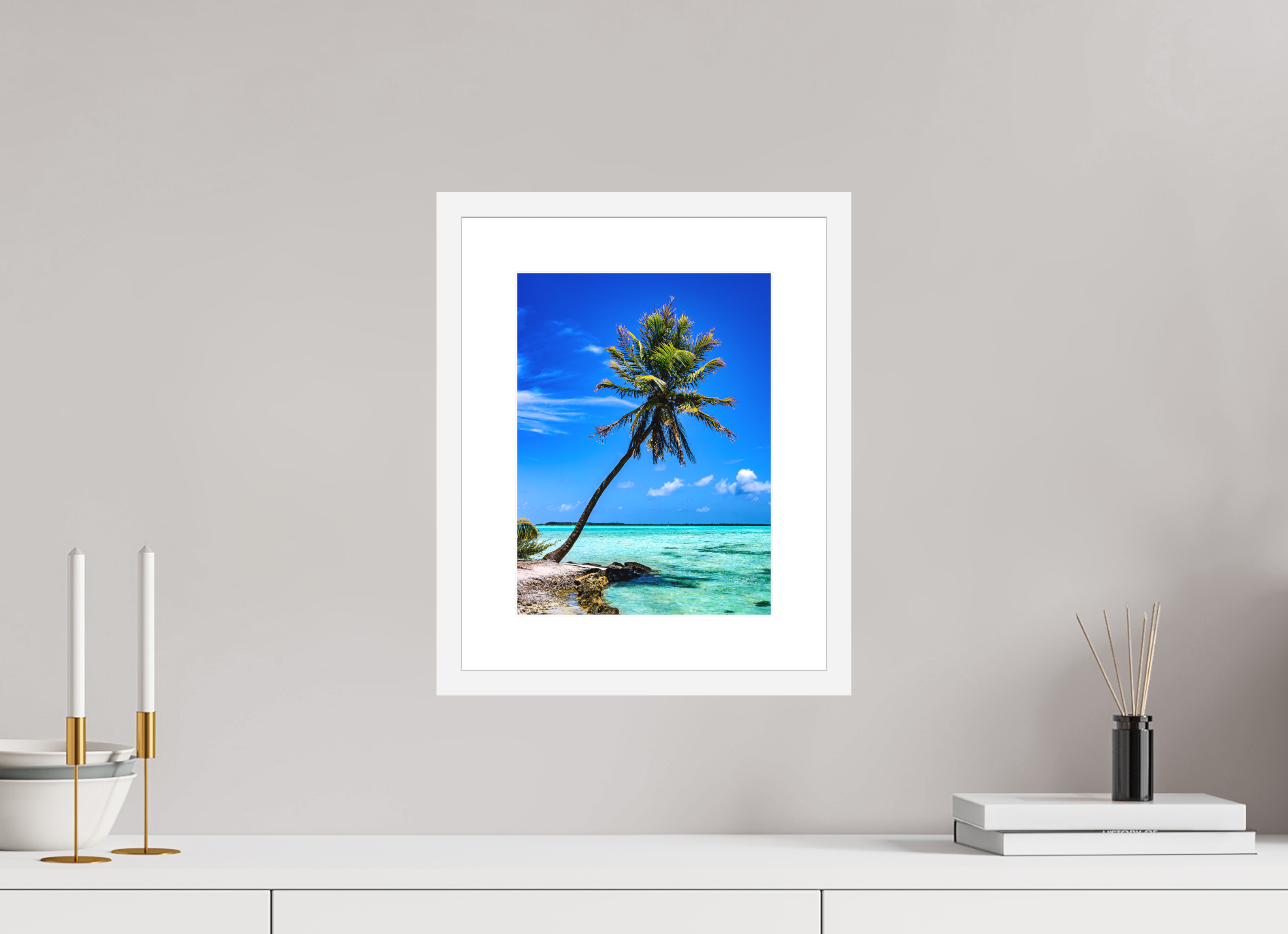 9 x 12″, Passe-Partout White Frame Ikon: The Polynesian Dream